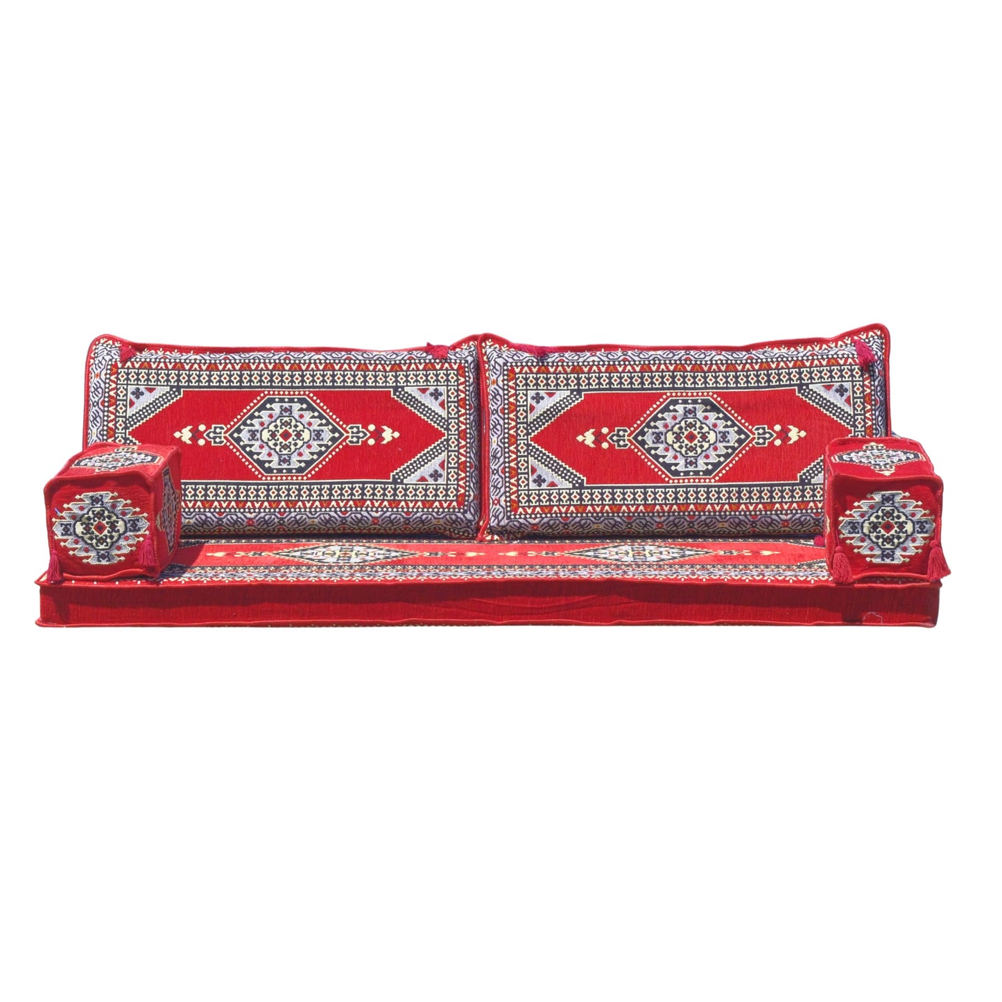 mysticalanatolia Majlis Floor Sofa Loveseat – 75x27x4 in Convertible Guest Mattress Traditional Arabic Seating Bohemian Style Living Room Furniture Futon Sets