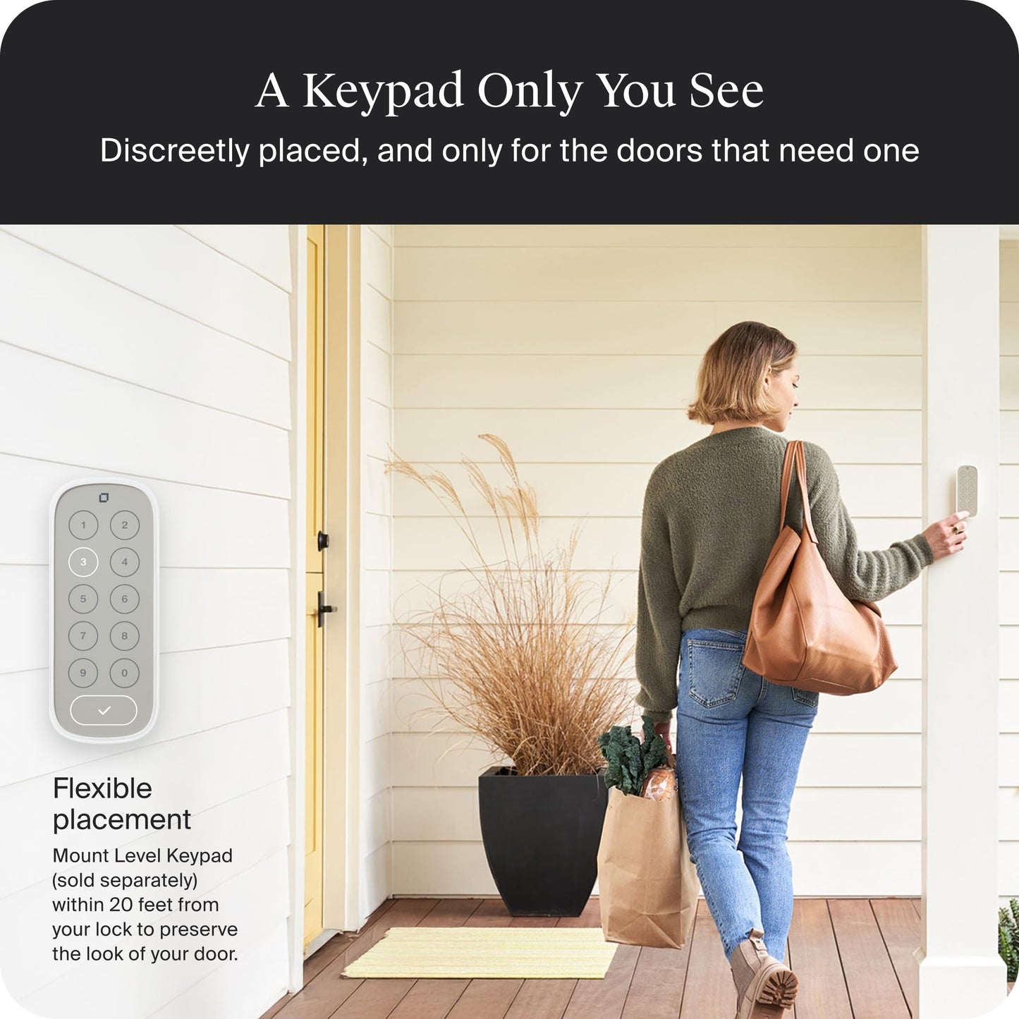Level Lock Pro - World’s Smallest, Fastest, Innovative Smart Lock - Matter-Over-Thread Deadbolt Plus Apple Home Key - Keyless & Remote Access via Apple, Alexa, Google Home, SmartThings (Matte Black)