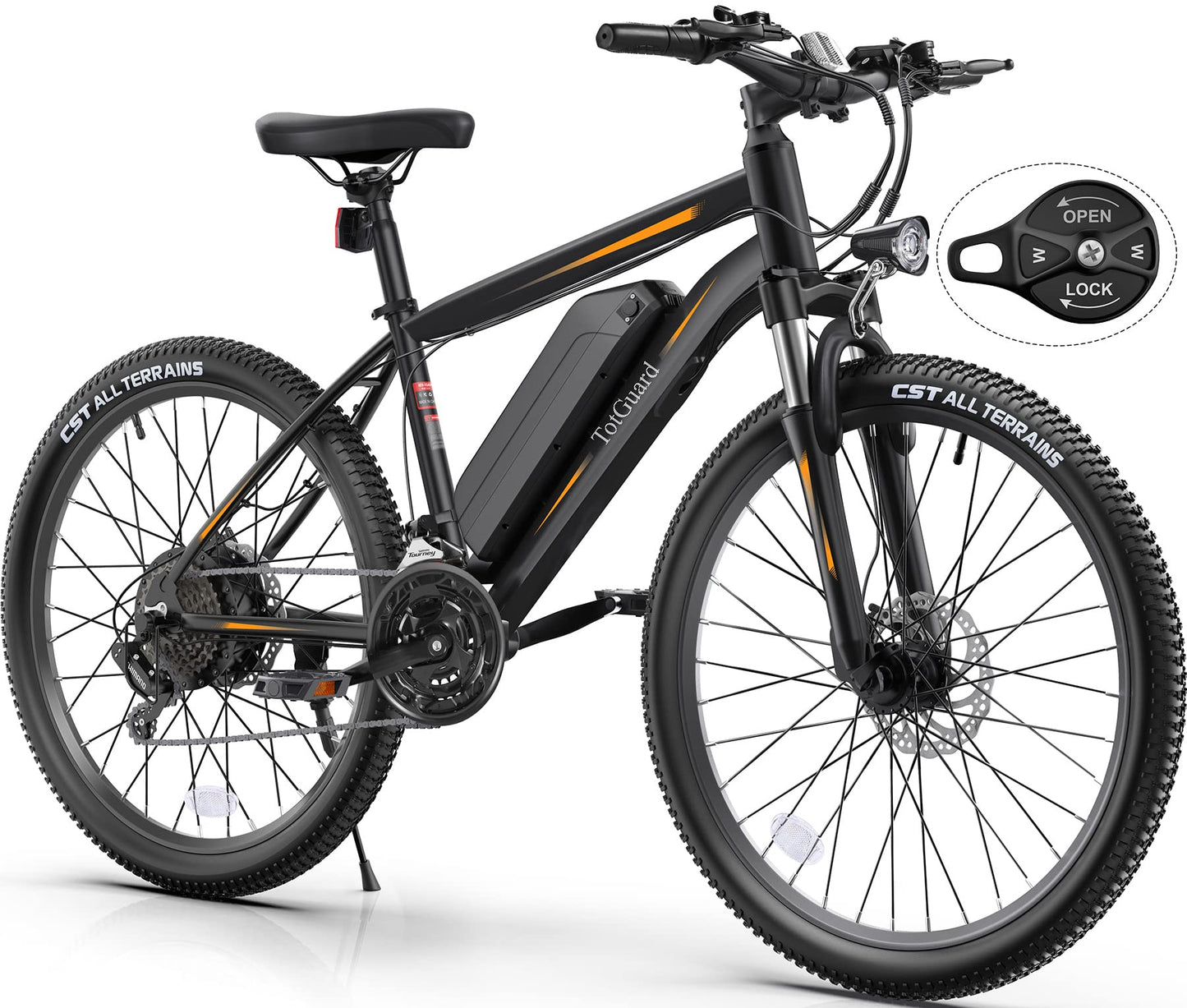 TotGuard Electric Bike for Adults, 27.5" Electric Bike 500W Ebike 19.8MPH Adult Electric Bicycles Electric Mountain Bike,48V 499WH Removable Lithium Battery,21-Speed Gears,Lockable Suspension Fork