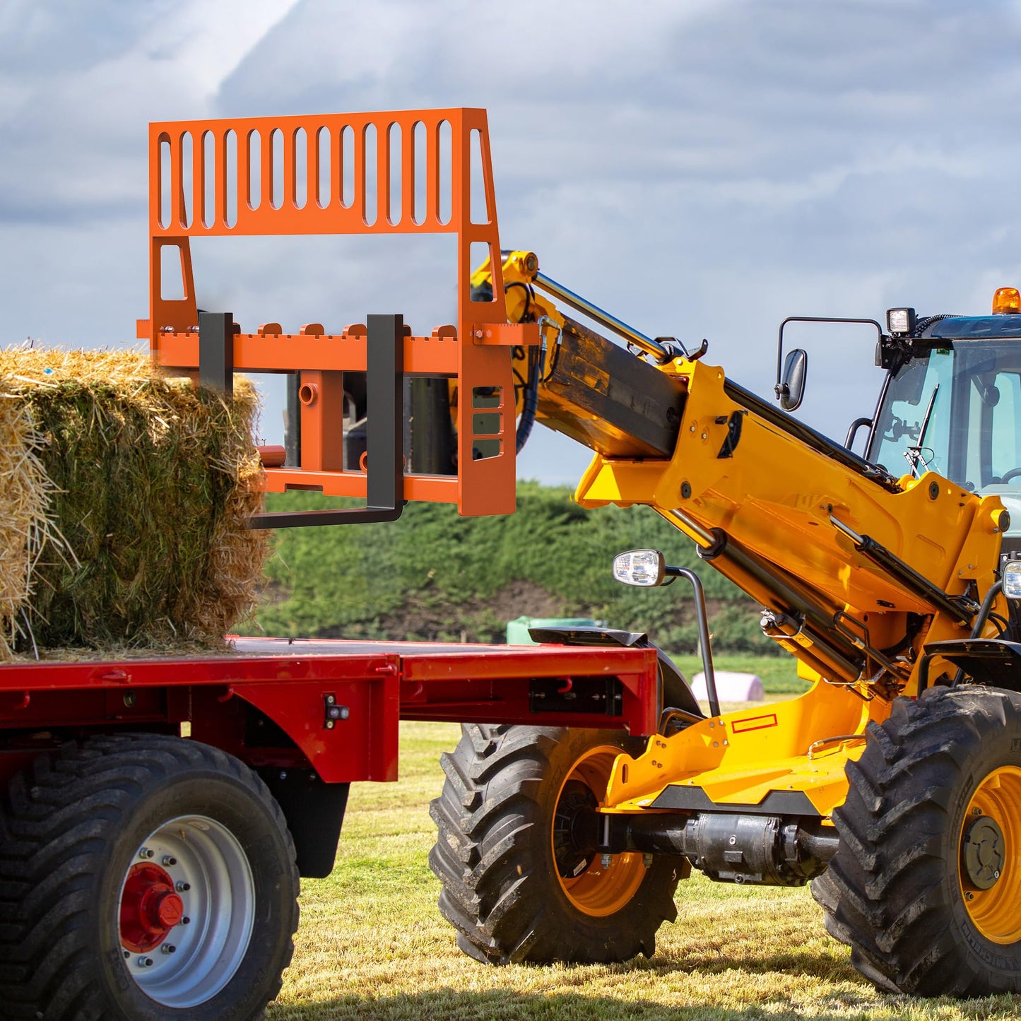 YITAMOTOR 45" Skid Steer Pallet Forks Frame Attachment, 4000 lbs Capacity