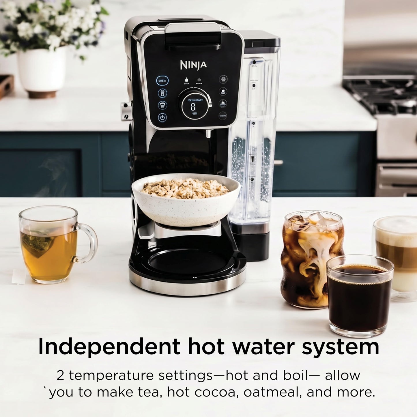 Ninja Specialty Drip Coffee Maker | DualBrew™ Pro Specialty Coffee Machine w/ Frother, Paper Filter | Brew with Pods & Grounds, K Cups Compatible | 4 Brew Styles, 13 Cup to Pot Sizes | Black, CFP301
