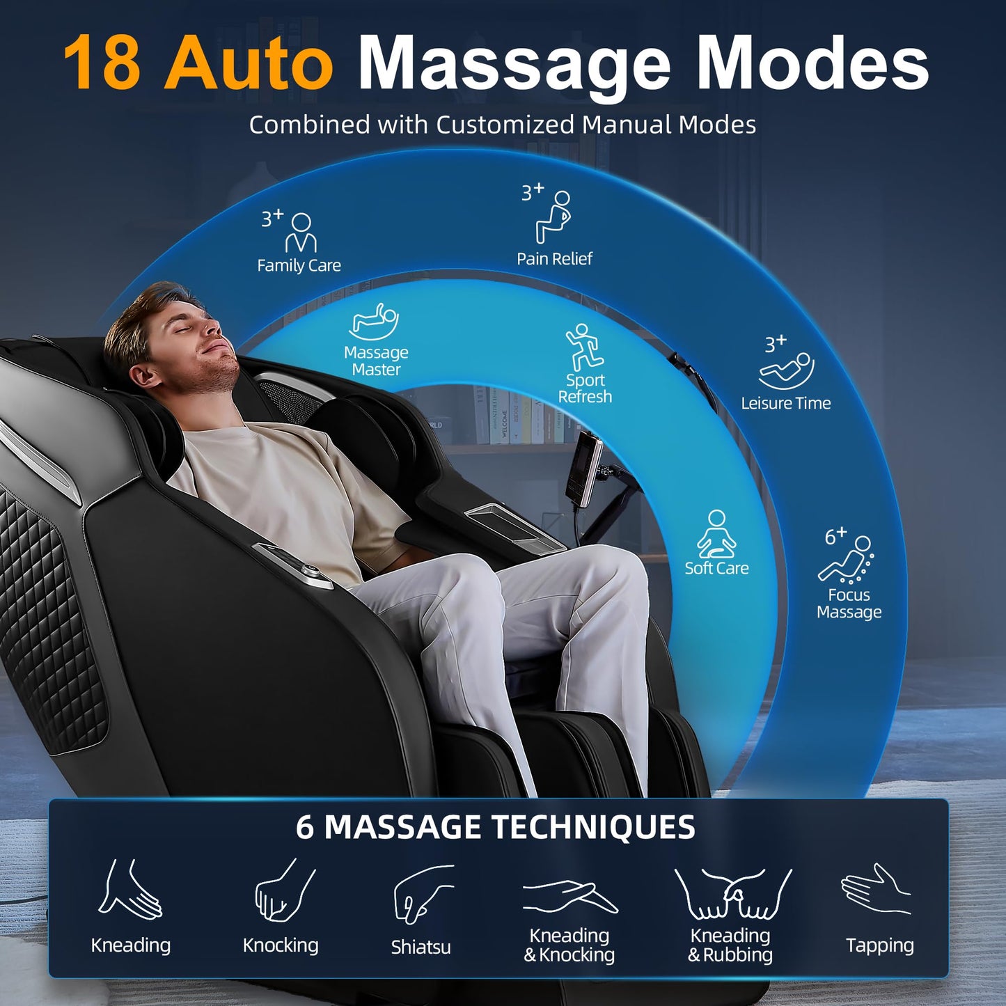 VUYSUYVY Upgraded 4D Massage Chair Full Body, Zero Gravity SL-Track Massage Chair Recliner with AI, Body Scan, Heating, Calf Kneading, Rocking Sleep Mode, Airbags, Foot Rollers, 18 Auto Modes