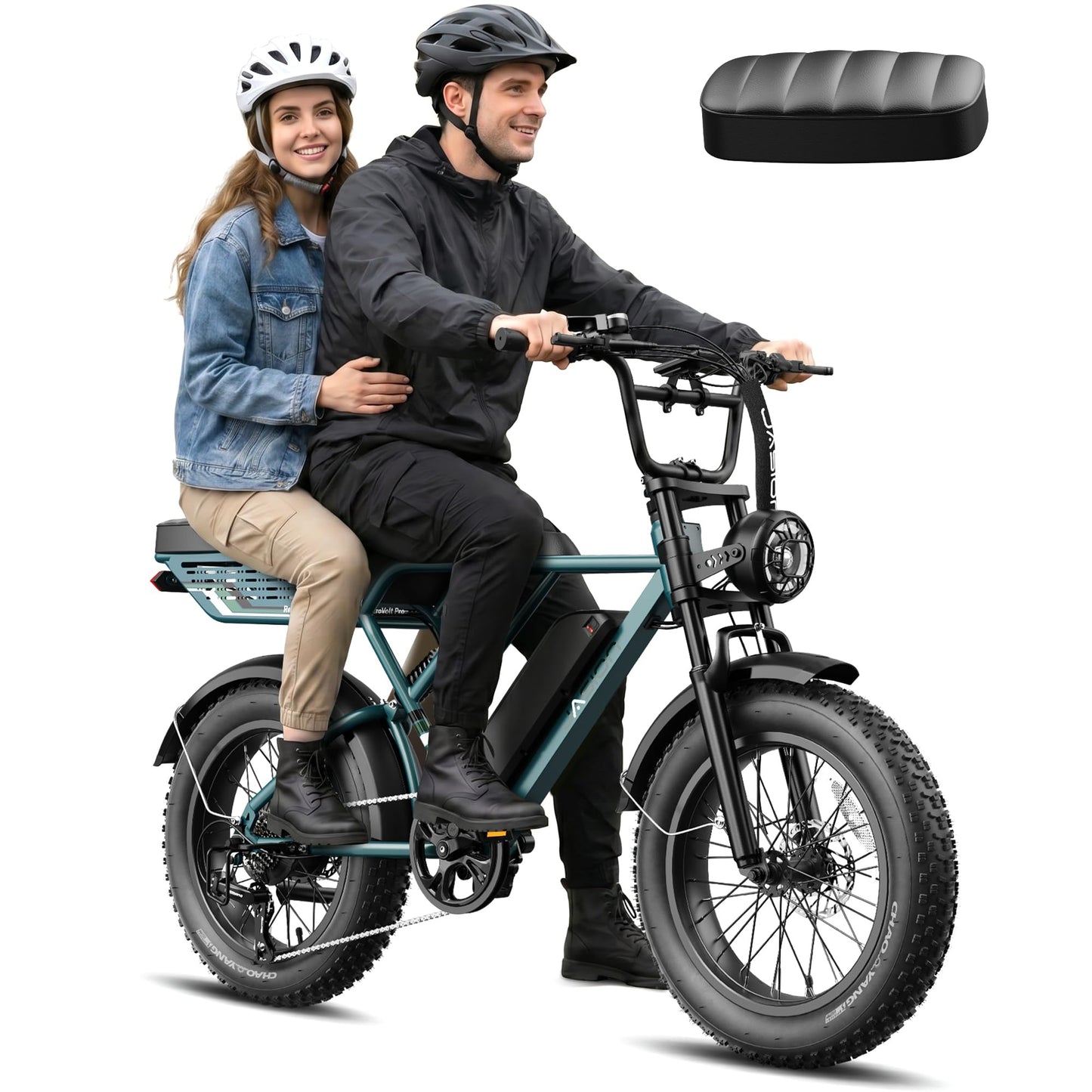 Jasion RetroVolt-Pro Electric Bike for Adults, [3000W Peak Motor & 38 MPH & 90 Miles], 1040WH Removable Battery, Hydraulic Brakes EBike, 20'' X 4'' Fat Tire Electric Dirt Bike-RS