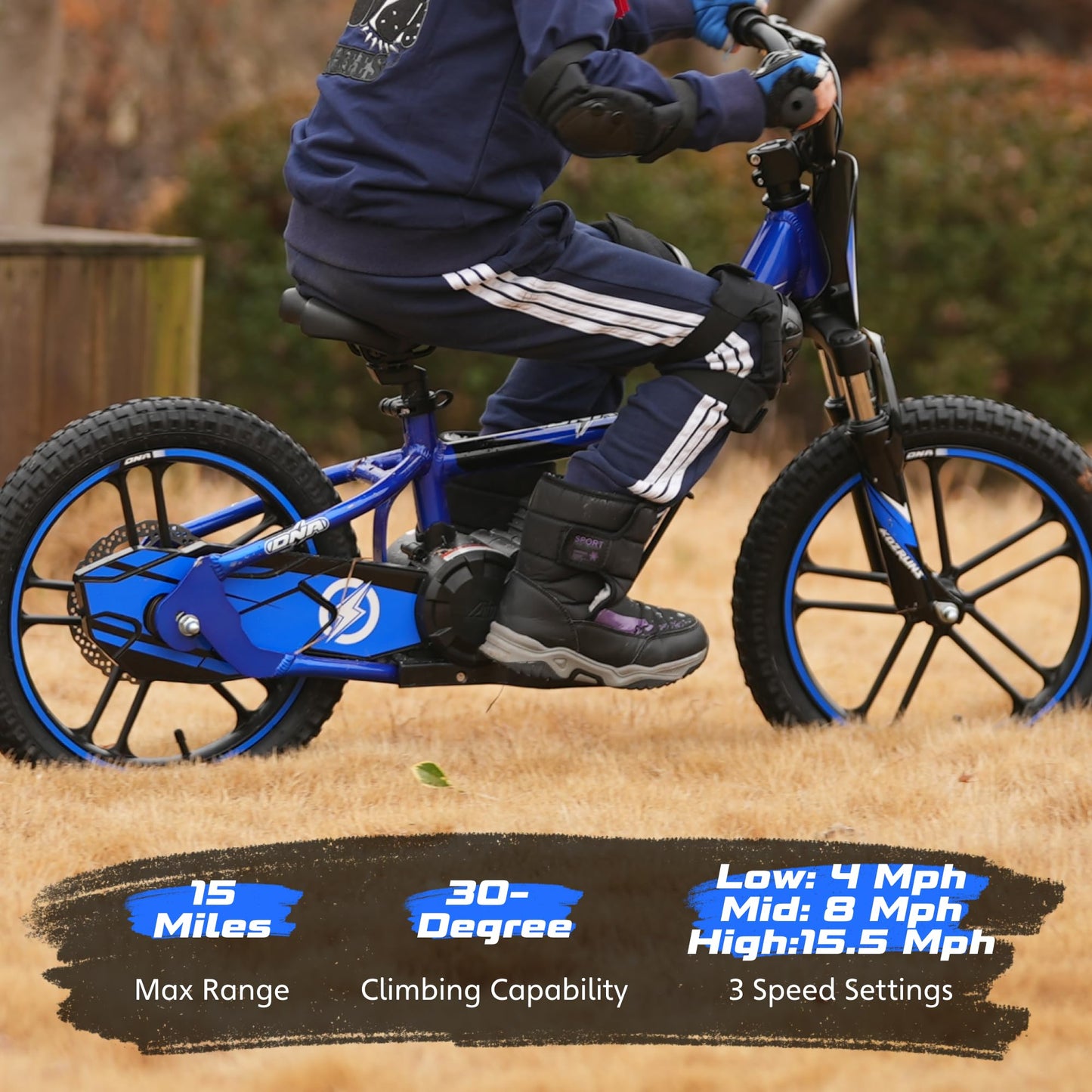 OLALA Electric Dirt Bike for Kids Aged 6-12, 500W Professional Version, Racing Grade Electric Motorcycle, Up to 15.5MPH & 3 Speed Settings, 24V Detachable Battery, 16IN Off-Road Tires