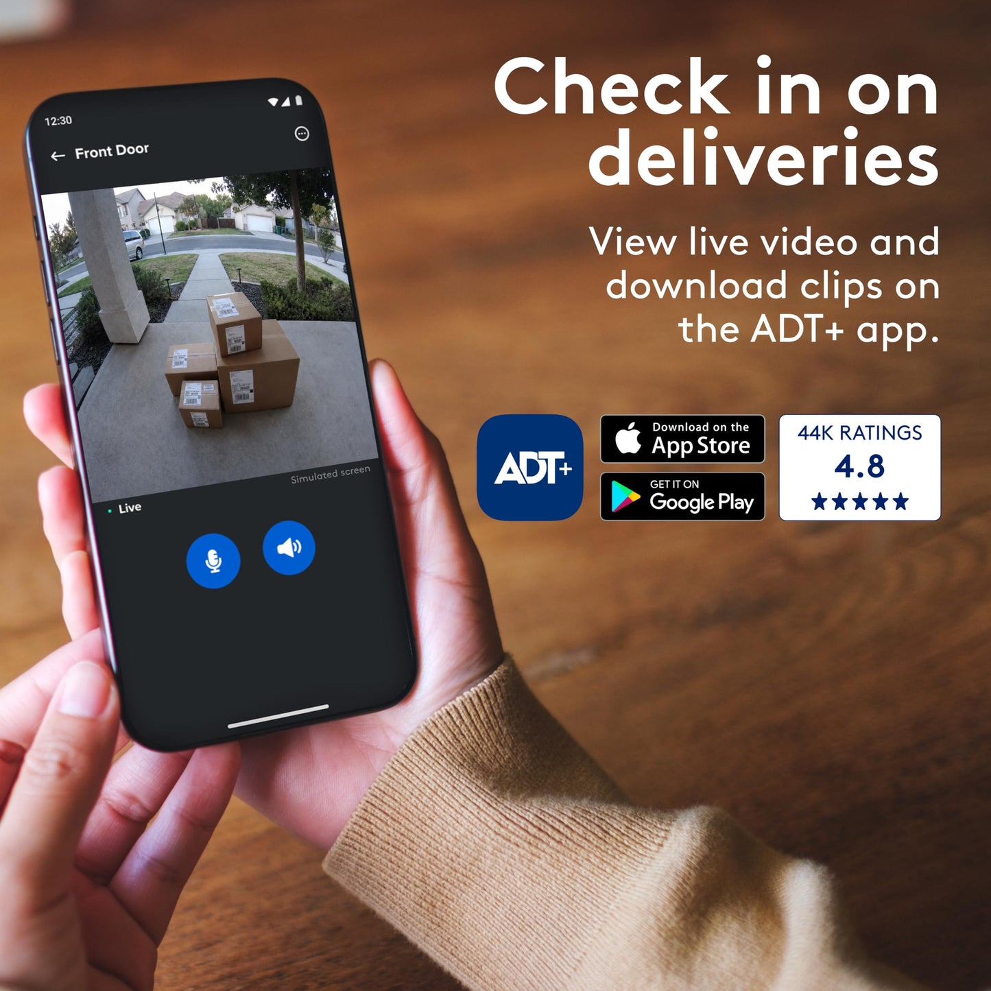 ADT Blu Doorbell Camera Kit, DIY Home Security System with 2K HD Smart Video Doorbell, 180 Degree View, Wireless, Night Vision, Weather Resistant, Door/Window Sensors, ADT+ App Control