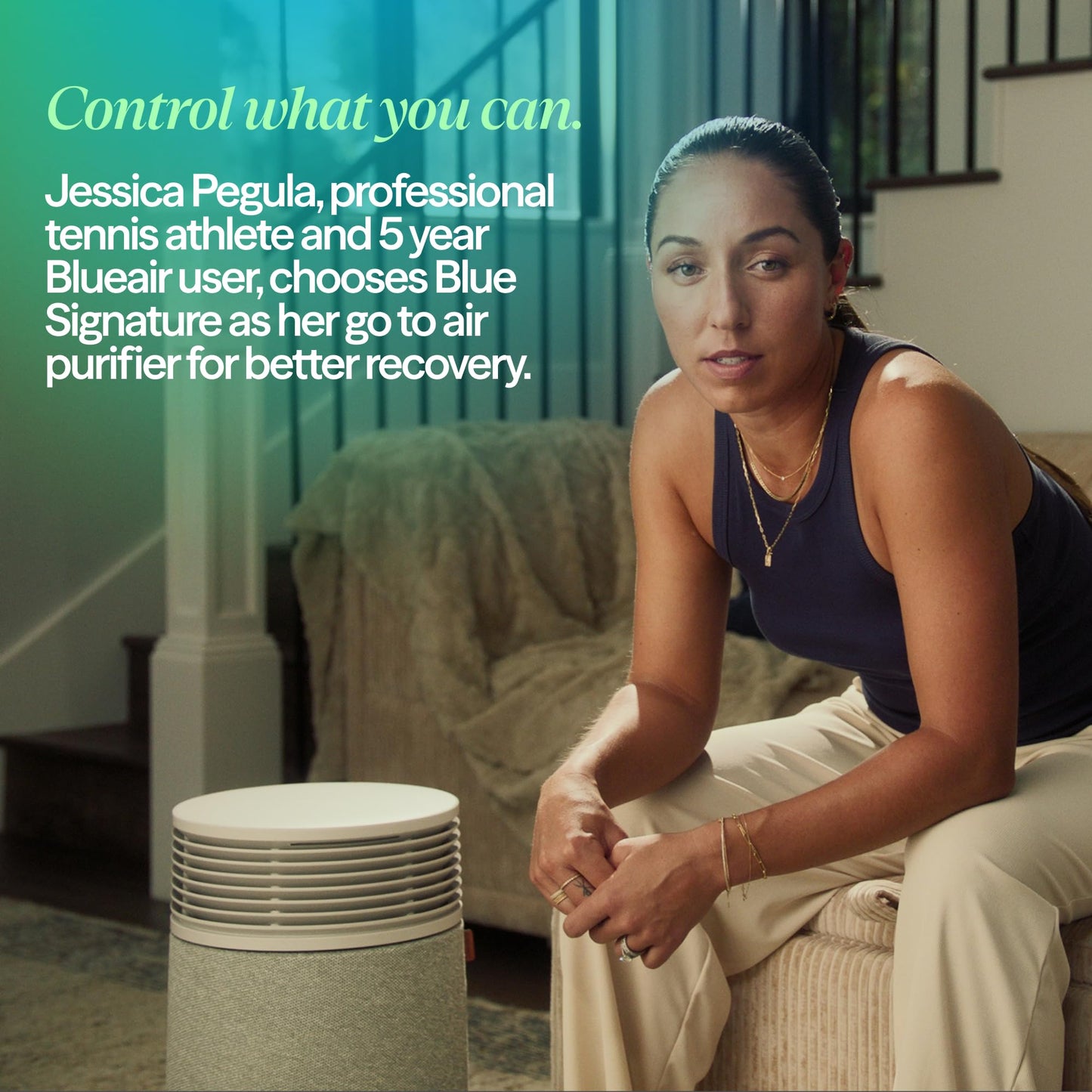 BLUEAIR Blue Signature SP3i Air Purifier for Medium Rooms up to 2,250 sq ft, HEPASilent Filtration, WiFi Smart Control, Auto Mode, Odor & Smoke Removal, Pet Hair & Dust, AHAM Verified, Table Design
