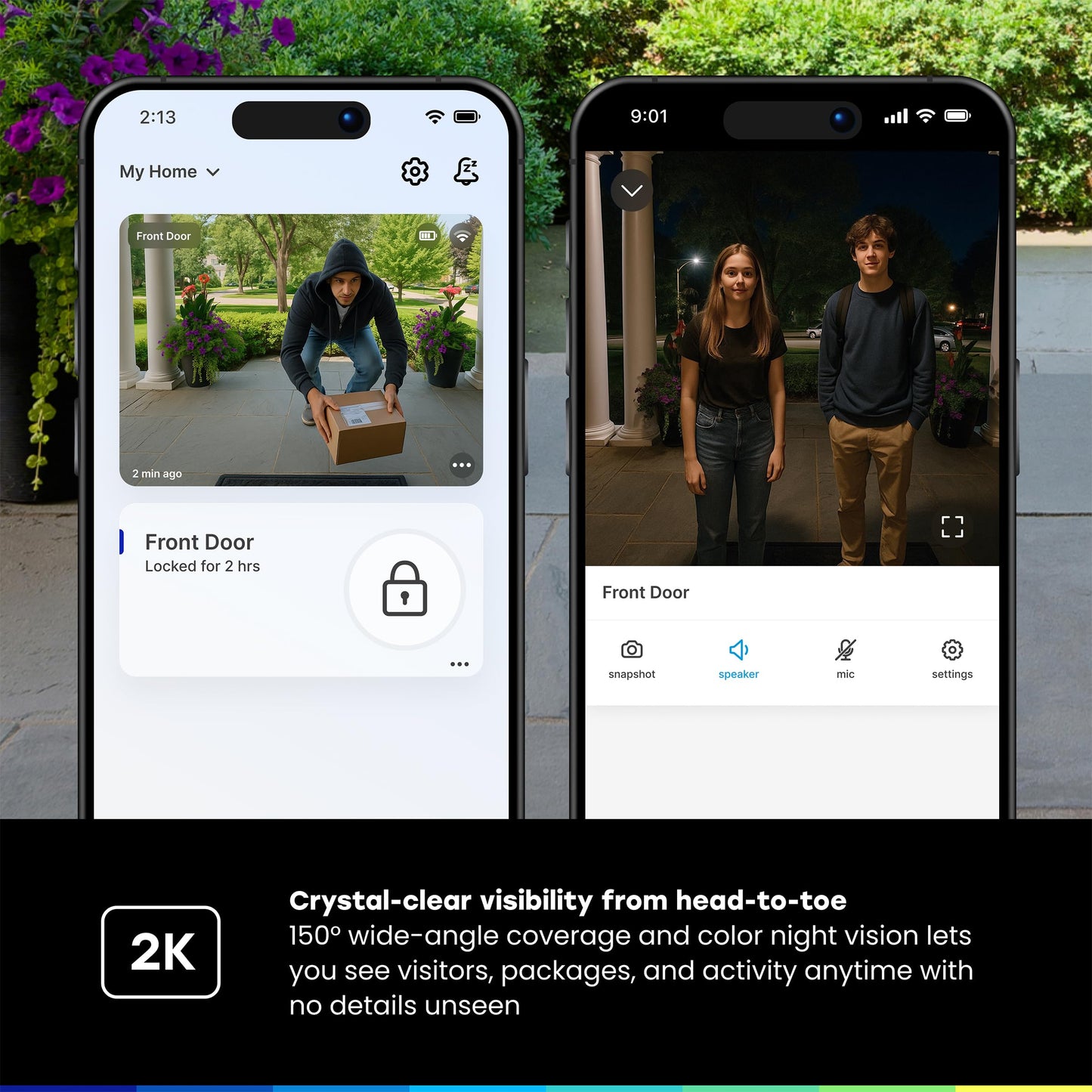myQ Smart Access Starter Kit: Secure View™ 3-in-1 Smart Lock + Garage Door Video Keypad + Adapter Kit + myQ Chime, Custom PIN Codes, Keyless Entry, 2K HDR Doorbell Camera, App Control & Two-Way Audio