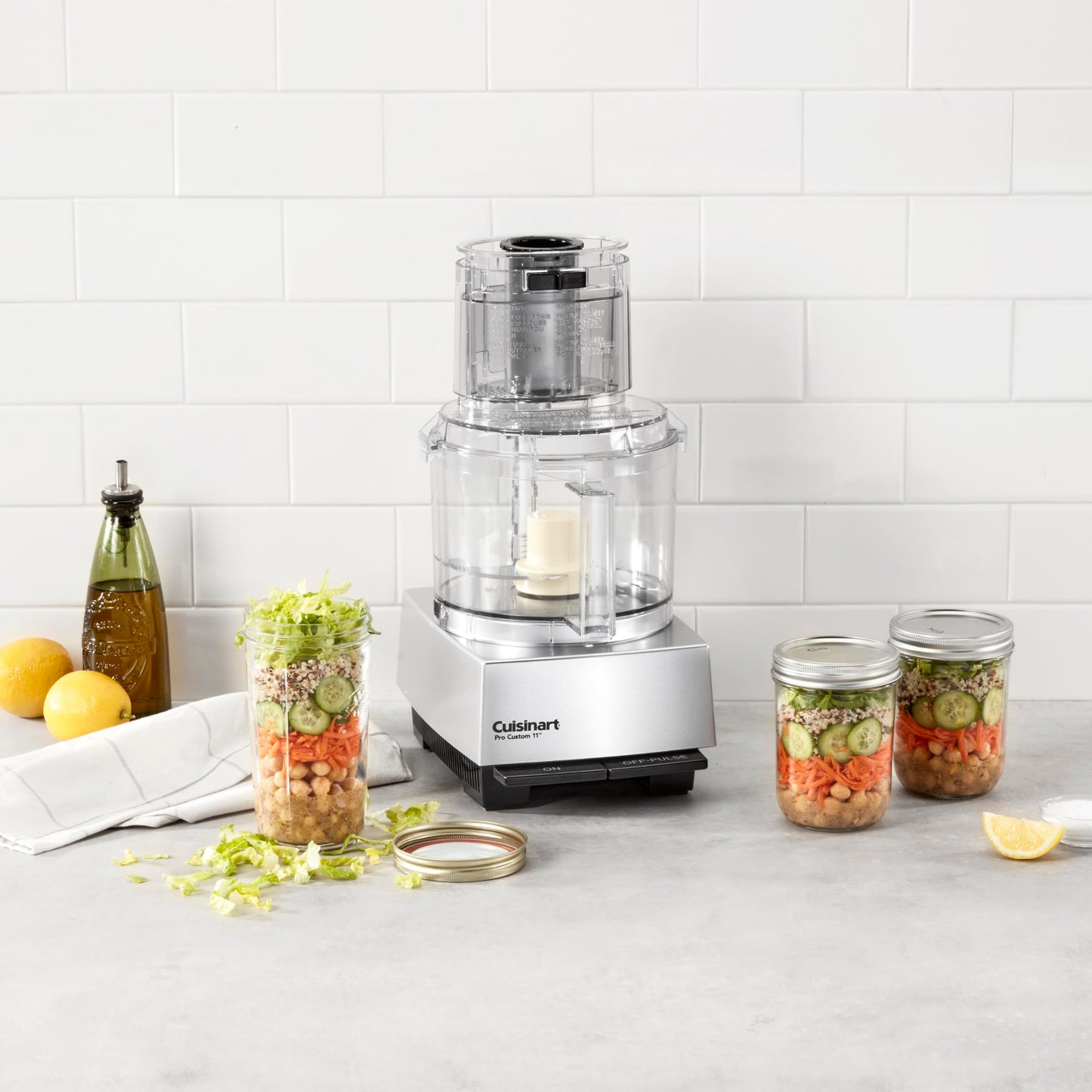 Cuisinart Food Processor, Dishwasher Safe 11-Cup Food Processor with Slicing & Shredding Discs, Cuisinart Pro Custom 11 Stainless Steel Electric Chopper & Kitchen Food Processor, Chrome, DLC-8SBCYP1
