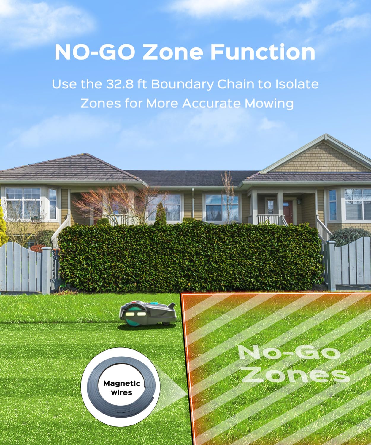 YARDCARE 2026 New M800Plus Robot Lawn Mower, GPS & 3D Vision, with 32.8 ft Magnetic Stripe, Obstacle Avoidance, Auto-Charging, APP Control, Bow-Shaped Mowing for Lawns up to 8611 sq.ft (Black)