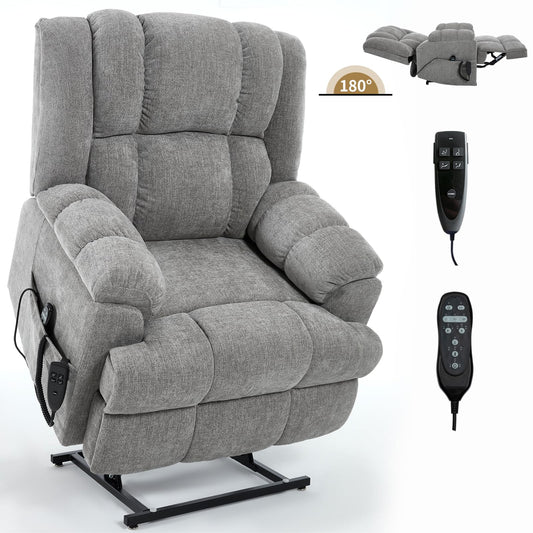 KEIKI Dual Motor Power Lift Recliner Chair,Massage Up to 350 LBS, Lift Recliners with Power-Remote