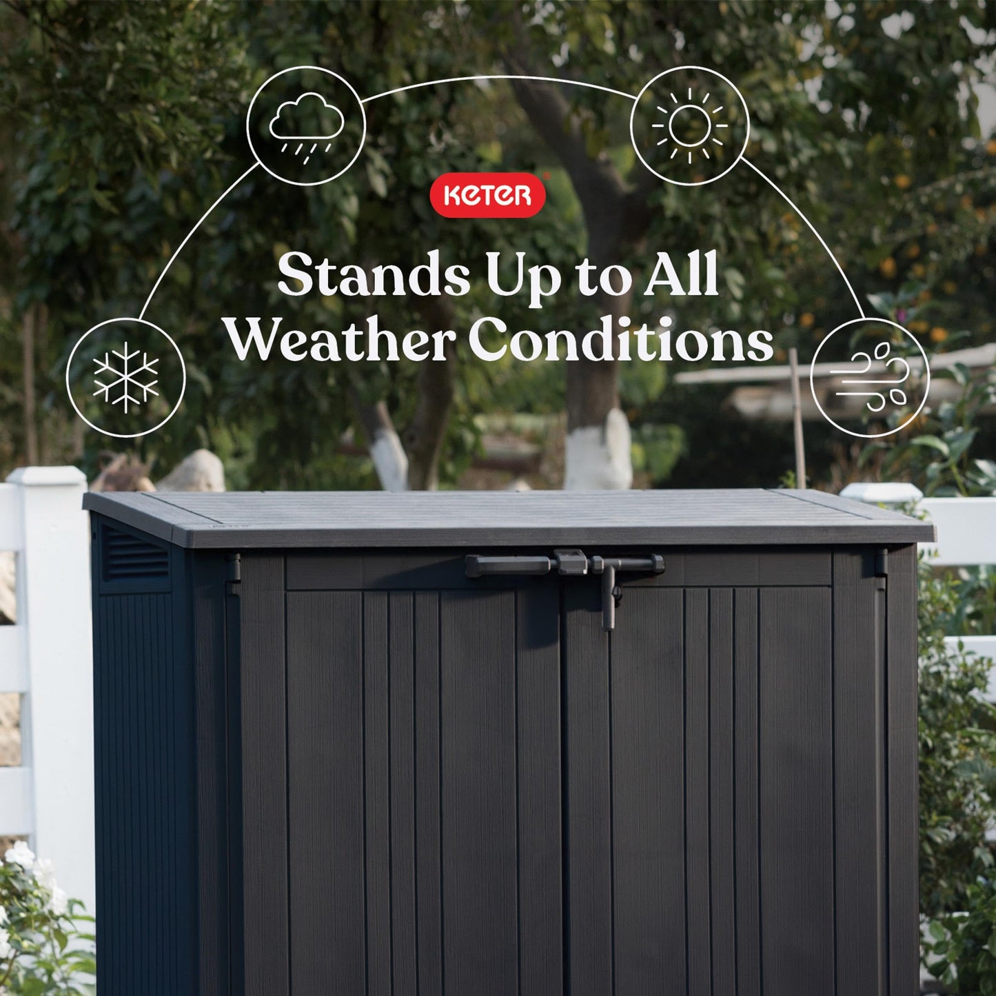 Keter Store-It-Out Prime 4.3 x 3.7 ft. Outdoor Resin Storage Shed with Easy Lift Hinges, Perfect for Yard Tools, Pool Floats and Garden Accessories, Black