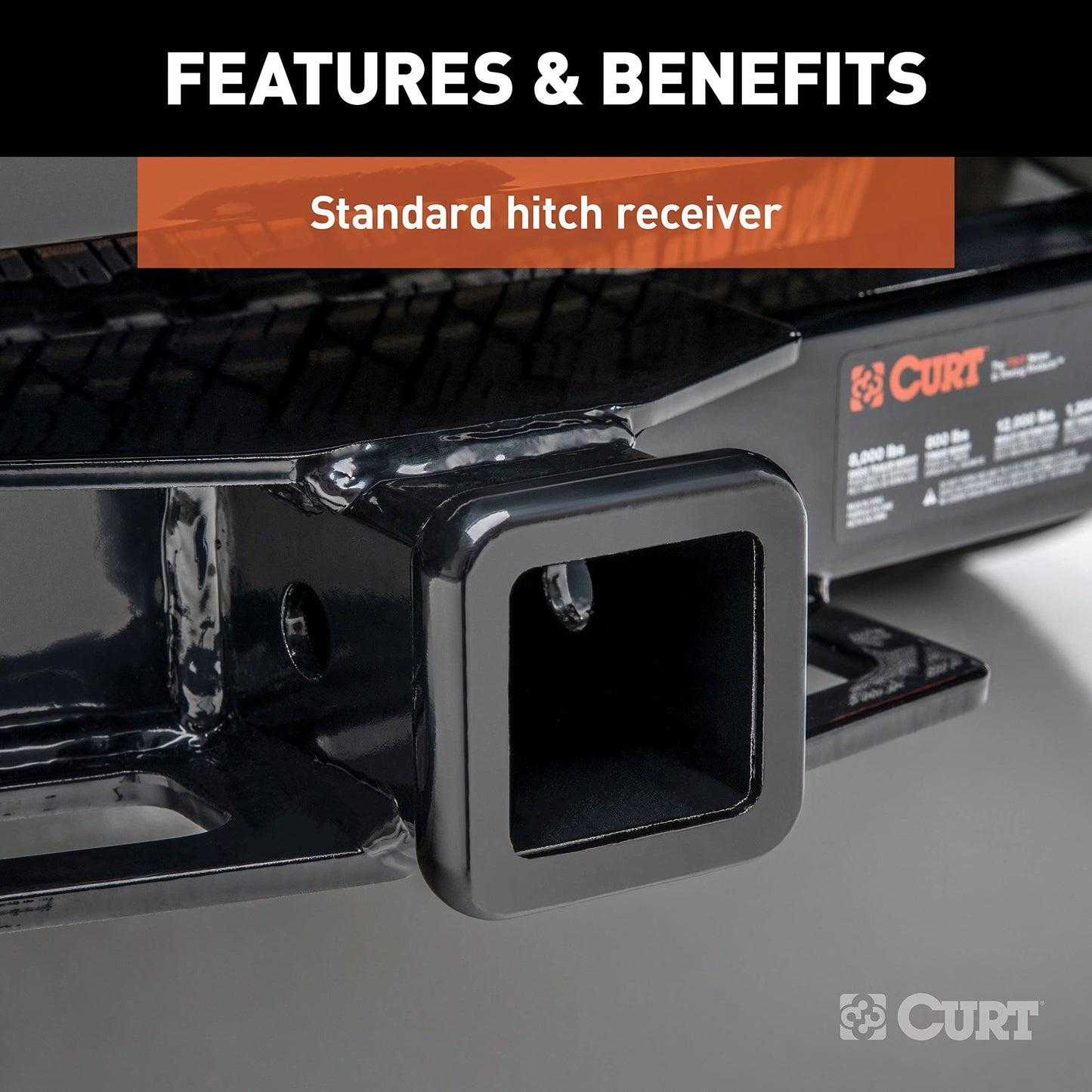 CURT 13388 Class 3 Trailer Hitch, 2-Inch Receiver