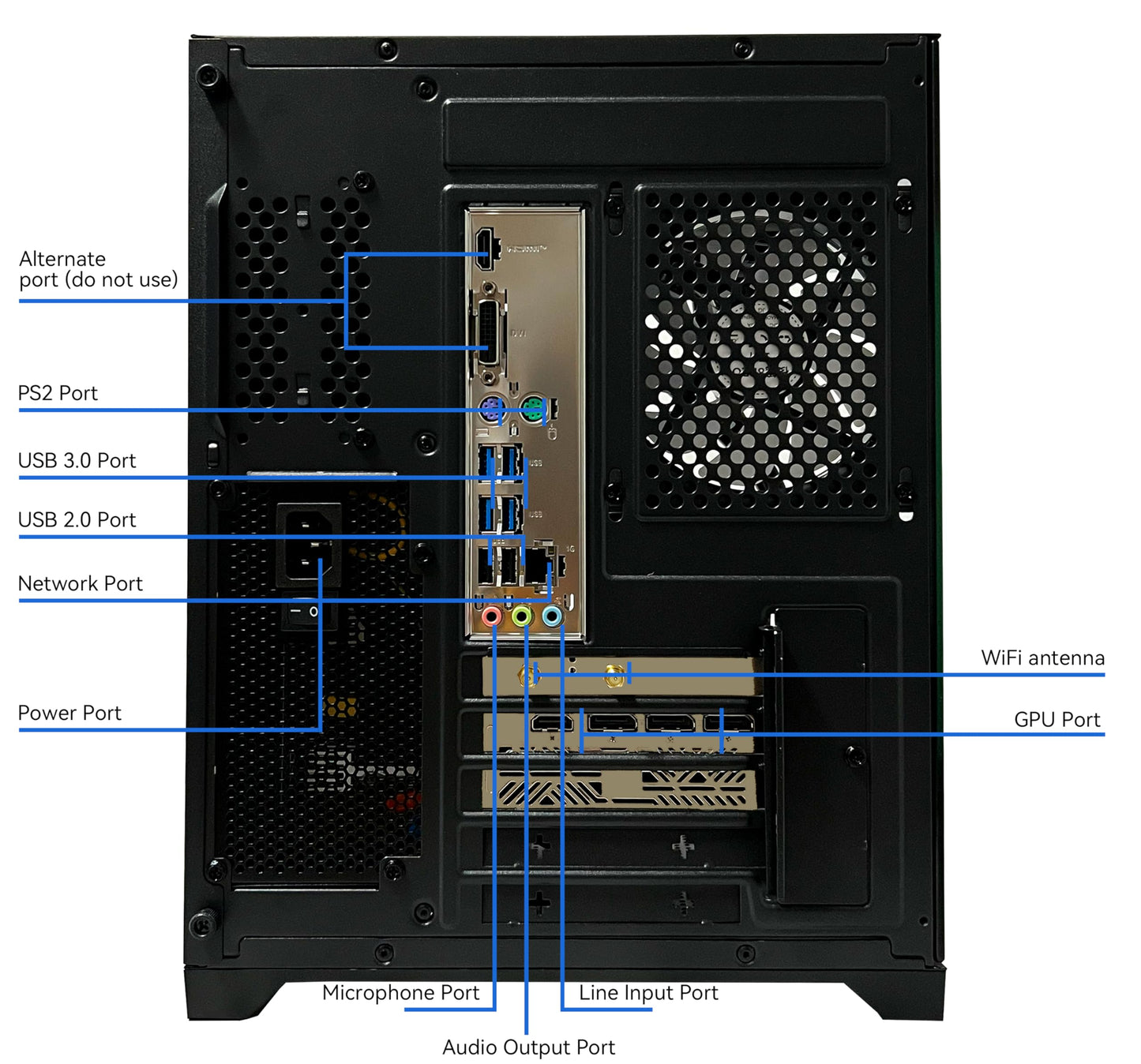 YAWYORE Gaming PC, AMD Ryzen 7 5700X, GeForce RTX 5060 Desktop Computer