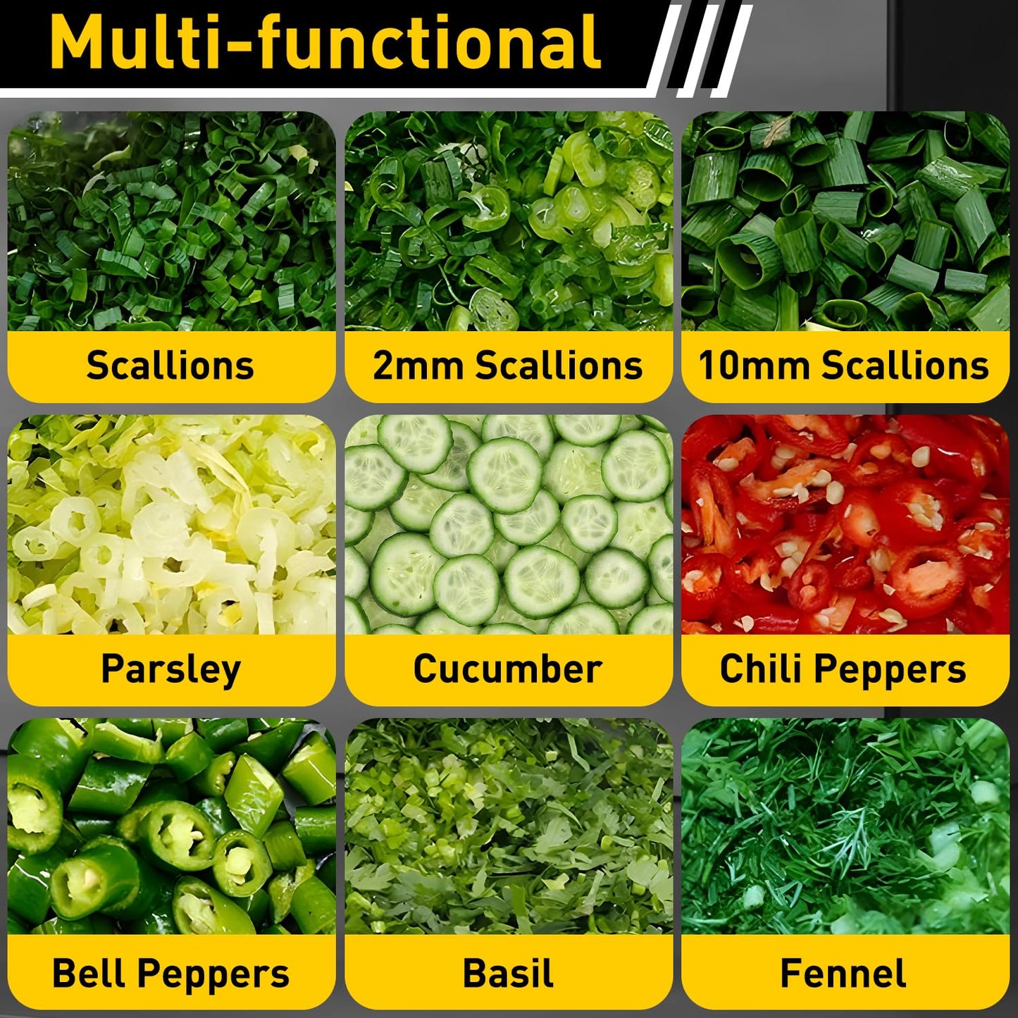 200W Commercial Electric Vegetable Cutter, Automatic Scallion Chopper, 400lb/h with Conveyor Belt, 1-35mm Thickness Adjustable, Commercial Kitchen Herb Chopper 110v