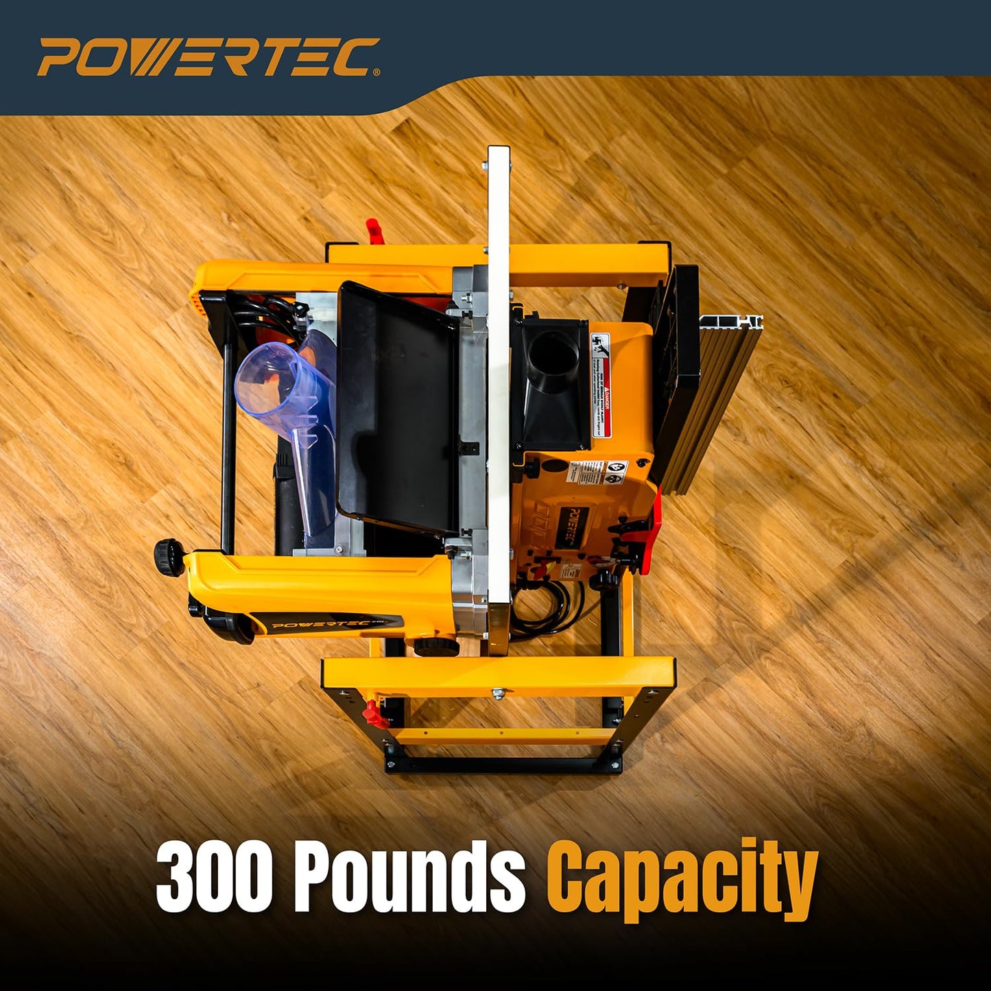 POWERTEC Flip Top Tool Stand with Caster Wheels - Mobile Workbench with 300lb Capacity, for Benchtop Power Tools, Heavy Duty (UT1012), Alloy Steel