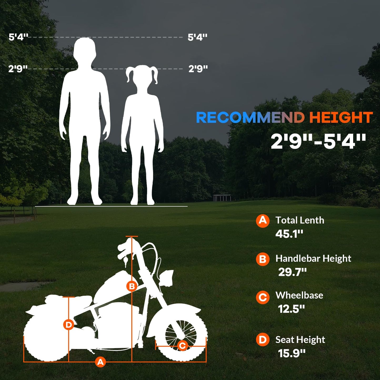 Electric Motorcycle for Kids, 24V 250W Dirt Bike, Two Speed Max Up to 14MPH & 60 Minutes Continuous, with Led Lights, Leather Seat, Rear Brake, Electric Motorbike for Kids/Teens, Green