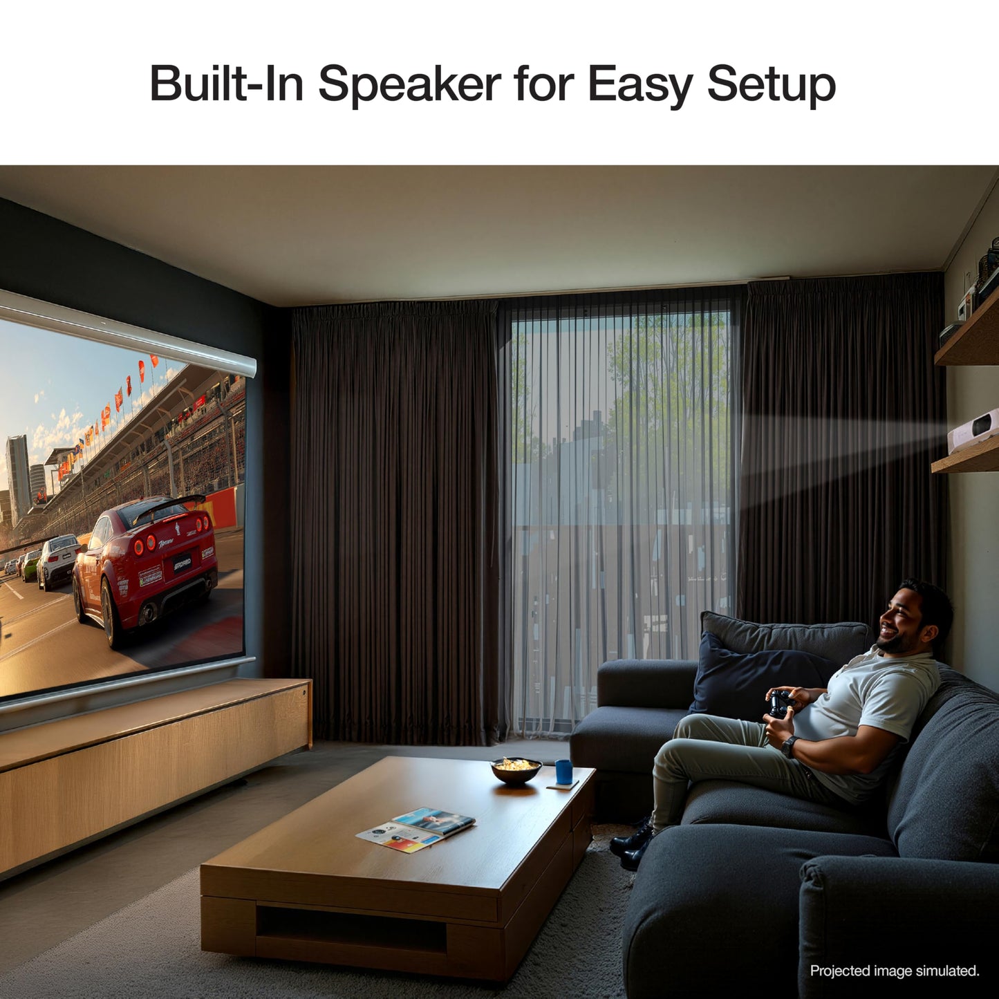 Epson Home Cinema 980 3-Chip 3LCD 1080p Movie Projector with Built-In Speaker, 4000 Lumens Color and White Brightness, Fast-Action TV Streaming and Gaming, Auto Picture Skew, 2 HDMI Ports