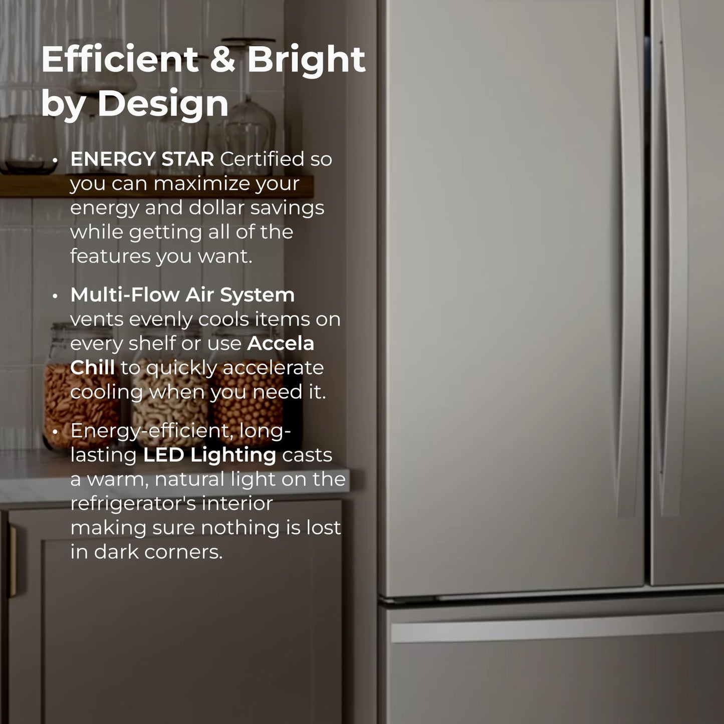 Kenmore 4675525 30' French Door Refrigerator with Freezer - Accela Chill, Ice Maker, Adjustable Glass Shelves, ENERGY STAR Certified, 17.5 cu. ft. Capacity - Fingerprint Resistant Stainless Steel