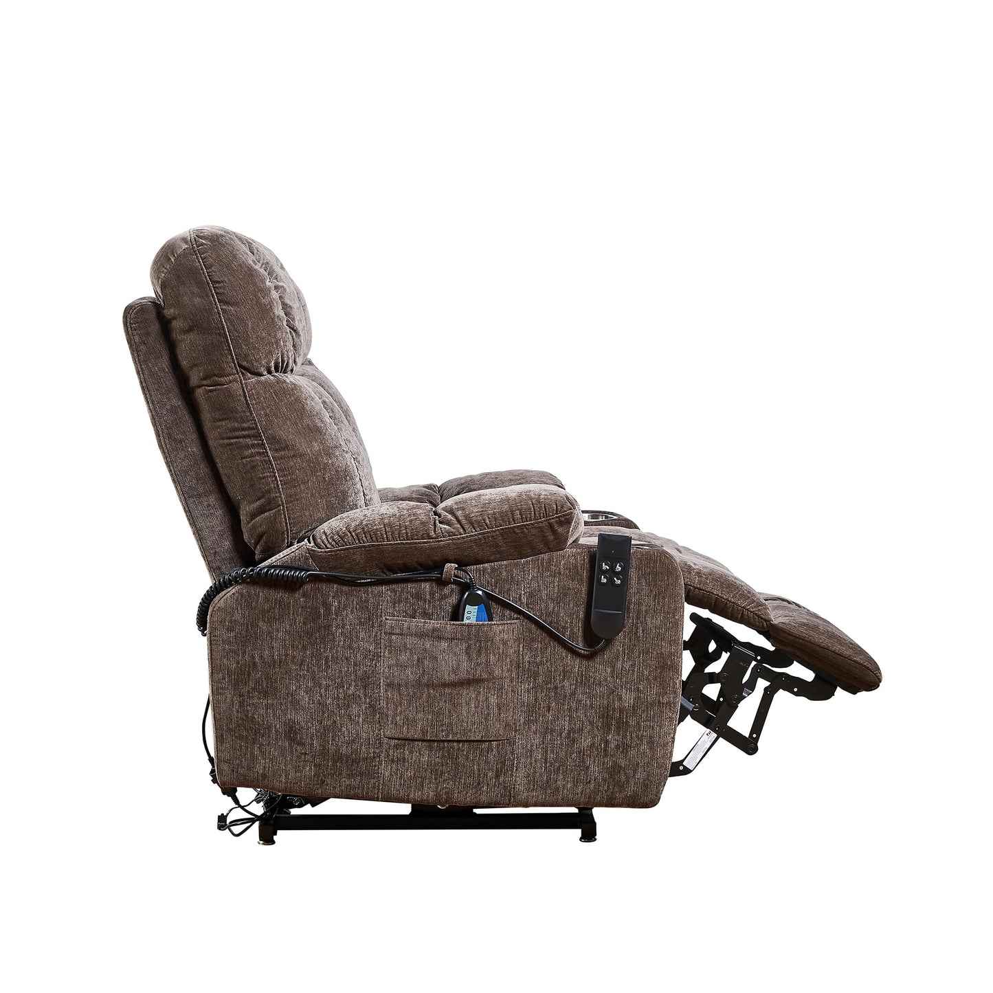 Electric Power Lift Recliner Chair for Elderly W/Massage and Heat, Infinite Positions Adjustable 2 Remote Controllers Upholstered Recliner & Armchair