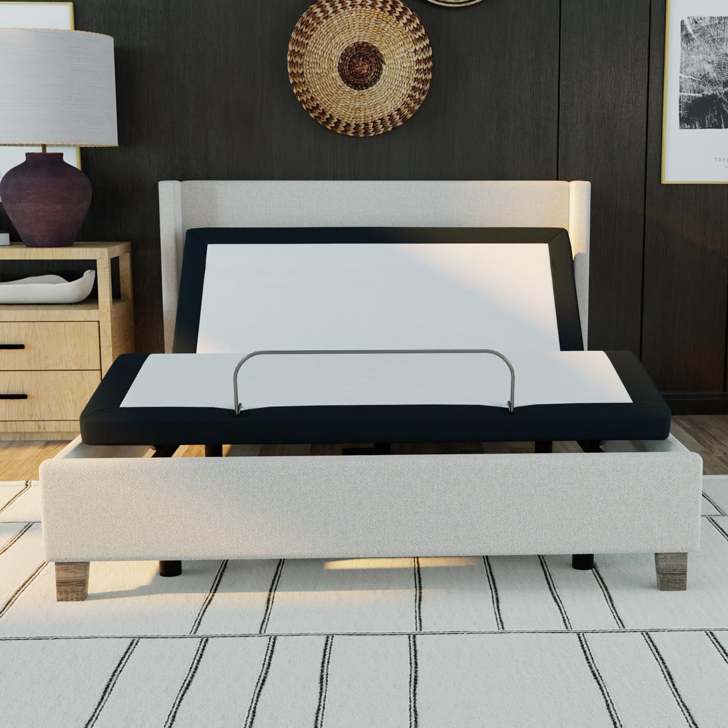 Blissful Nights King e3 Adjustable Bed Base Frame with Head and Foot Incline, Wireless Remote Control, Easy Assembly, and 10 Year Warranty