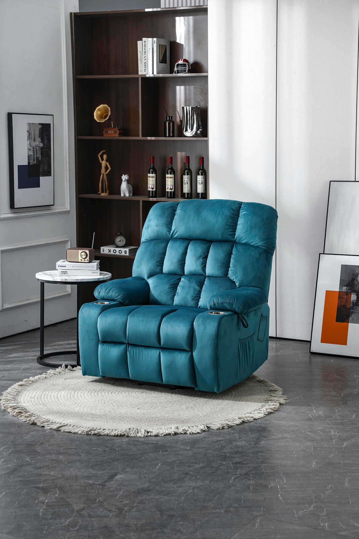 GDFStudio Oversized Power Lift Recliner Chair with Heat and Massage Electric Reclining Sofa Chair with Dual Remote Cup Holders Side Pockets OKIN Motor for Living Room Bedroom
