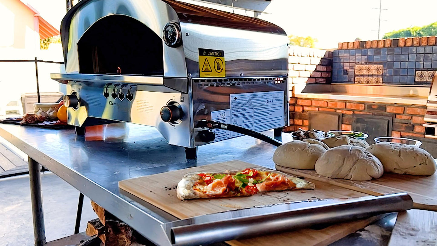 Flame King Propane Gas Pizza & Food Outdoor Oven for Camping, Backyard, Tailgating