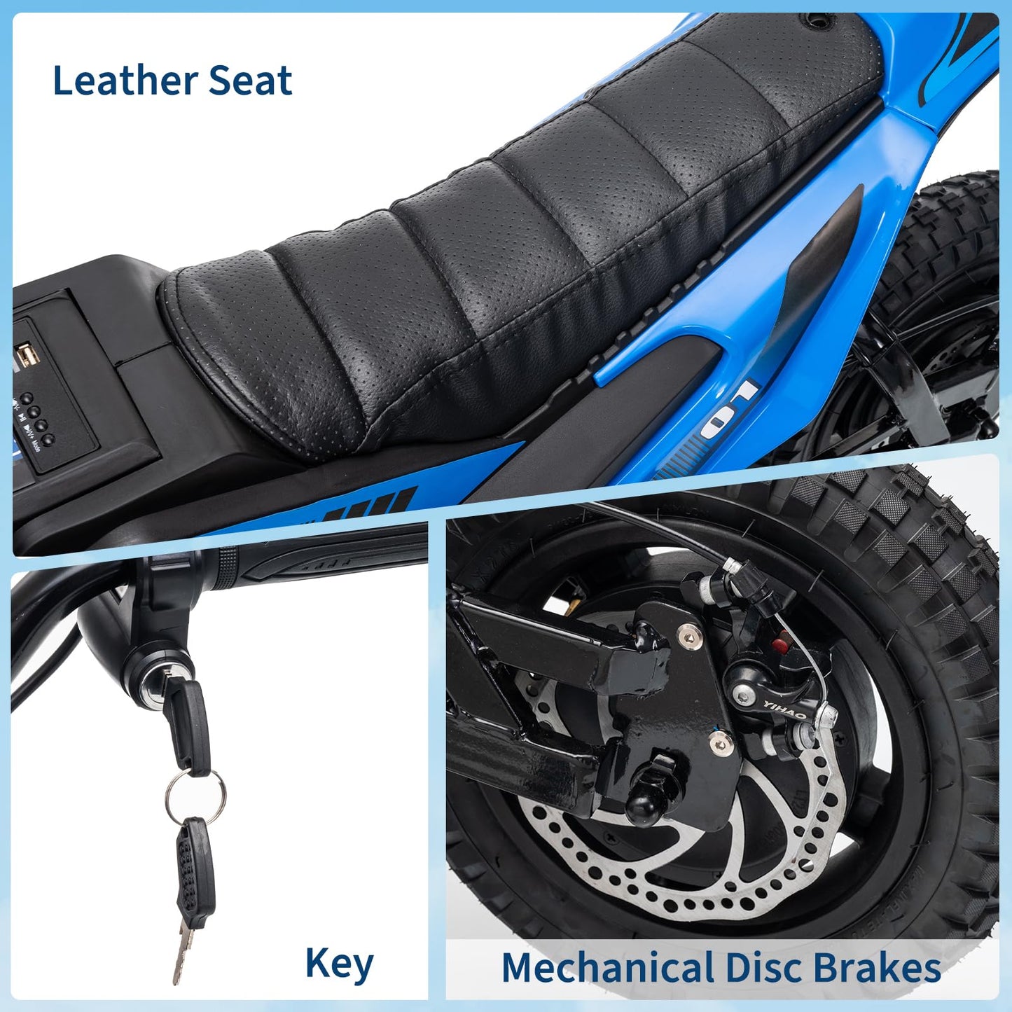 24V Electric Dirt Bike for Kids, 350w Electric Motorcycle for Kids - Up to 13.67Mile/h Long-Range, Ride on Motorcycle with Rear Wheel Suspension, 12 Miles Range, Twist Grip Throttle, Rubber Tire