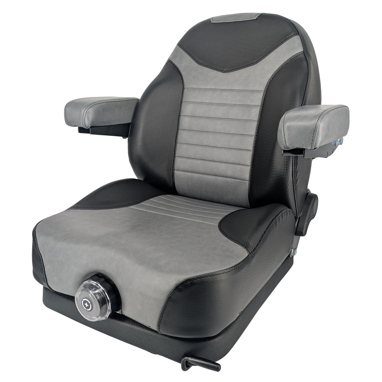 Keystone Seats Comfort Elite HIGH-BACK Suspension Seat – 1 YEAR WARRANTY – Adjustable Suspension, Backrest, & Armrests For Scag Ferris Hustler Gravely Bad Boy Kubota Toro Zero-Turn Mowers & Tractors