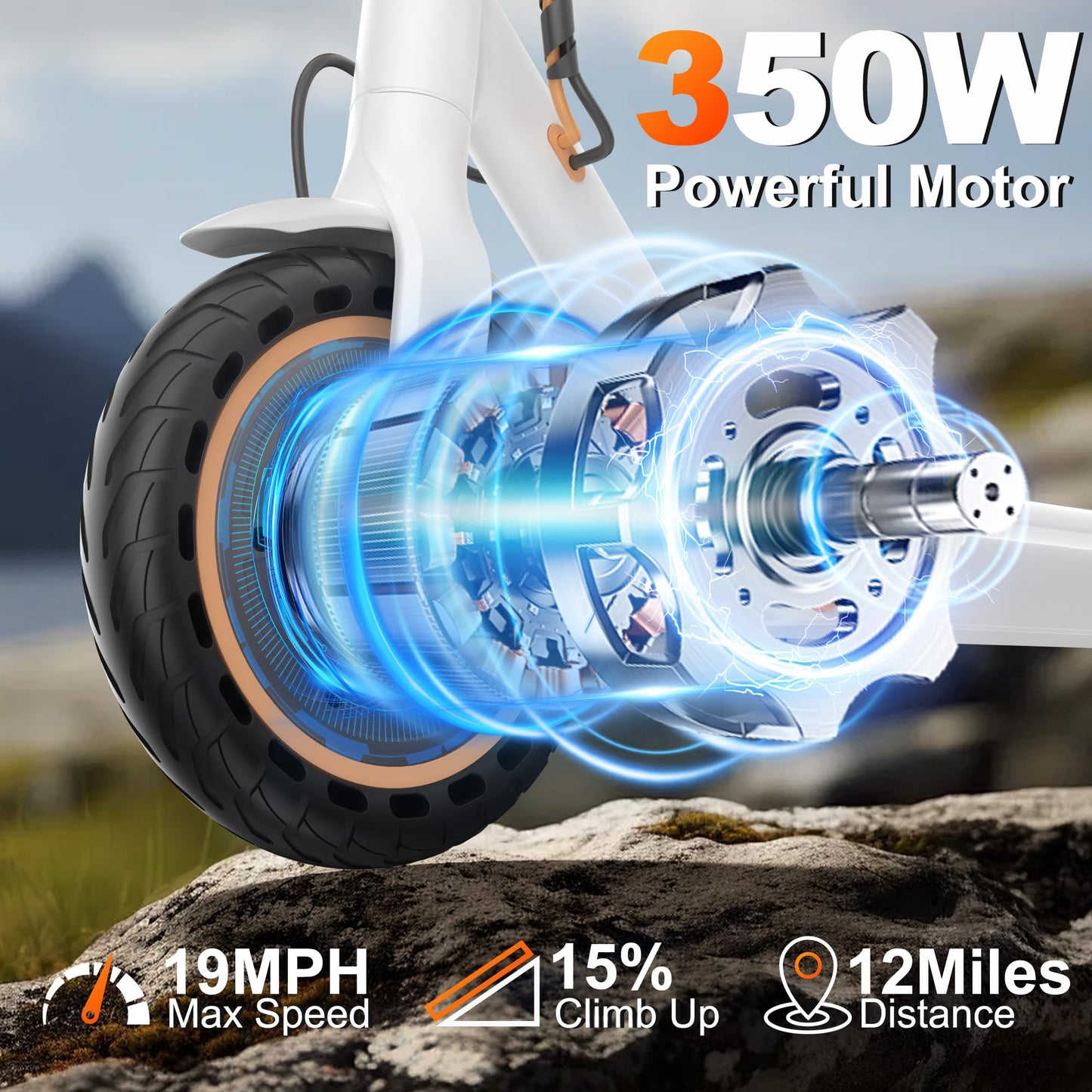 Electric Scooter, 500/350W Motor & 10"/8.5" Solid Tires, Up to 22/19 MPH & 25/15 Miles Rang, Foldable Commuter E Scooter for Adults & Teens