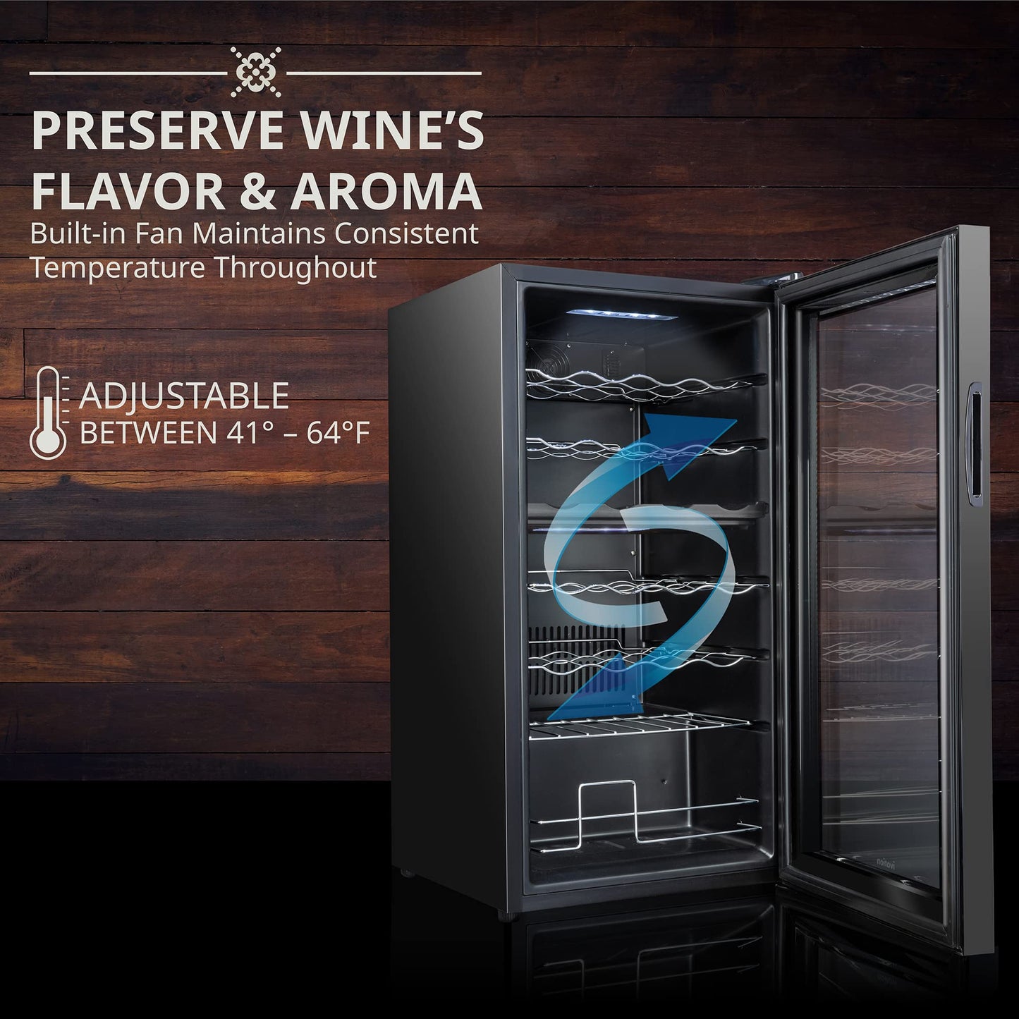 Ivation 28 Bottle Dual Zone Compressor Wine Cooler Refrigerator w/Lock | Large Freestanding Wine Cellar For Red, White, Champagne Wine | 41f-64f Digital Temperature Control Fridge Glass Door Black