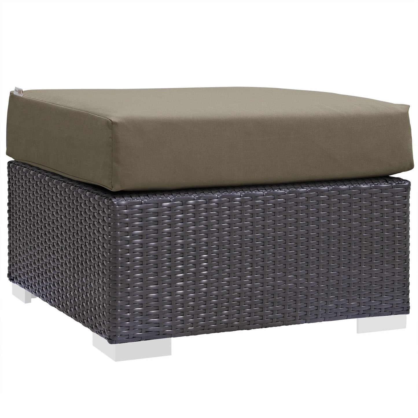 Modway Convene Wicker Rattan 4-Piece Outdoor Patio Furniture Set in Espresso Mocha