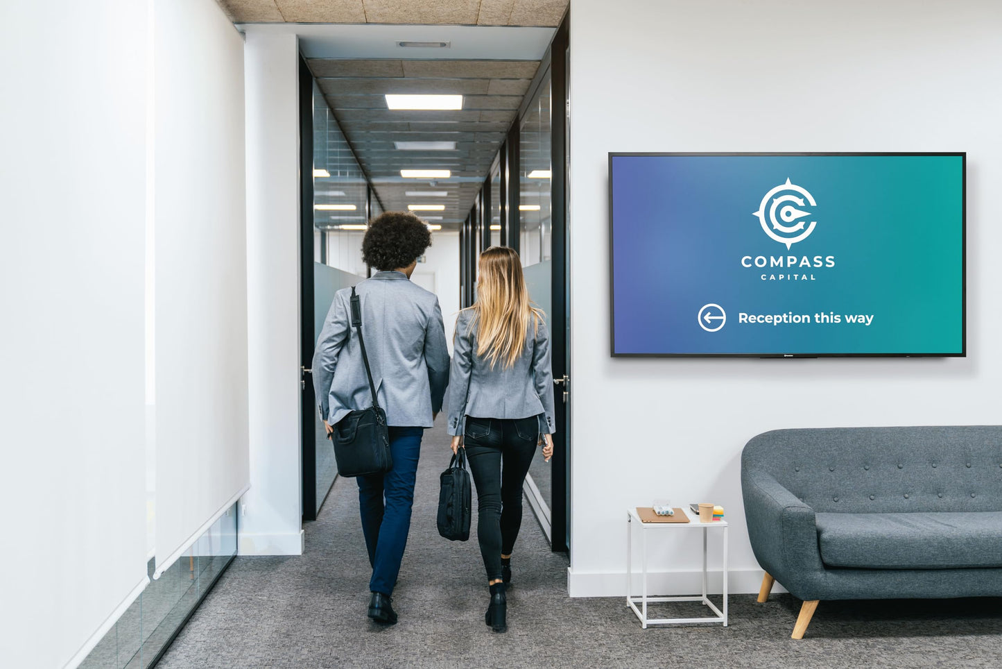 Promethean ActivPanelD 55" Commercial Digital Display, 4K UHD Non-Touch Digital Signage Screen for Announcements, Offices, Schools & Retail, Wall Mount Included, 3-Year Onsite Support
