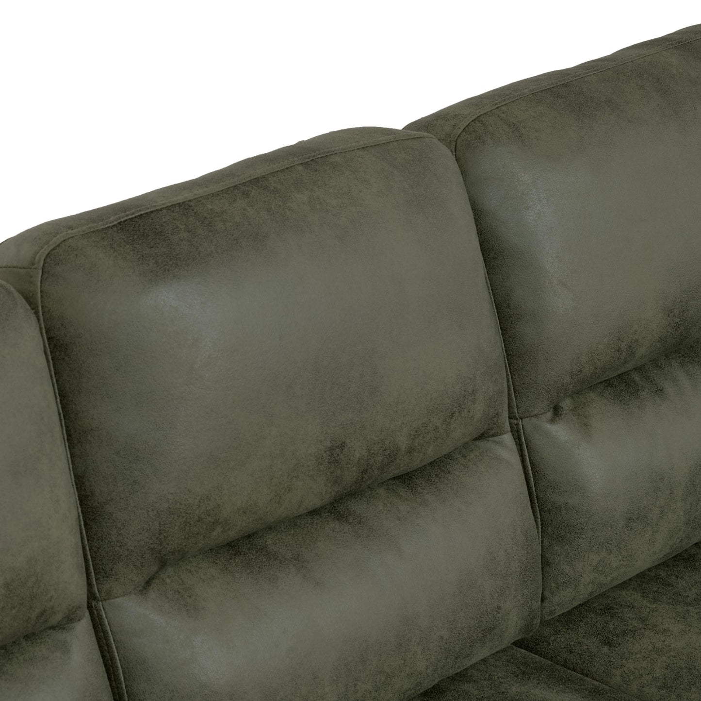 Eafurn Mid-Century Modern 3-Seater Loveseat Sofa Couch with Sturdy Wood Frame & Cushioned Armrests, 81" Compact Faux Leather Settee Furniture for Living Room, Apartment, Office
