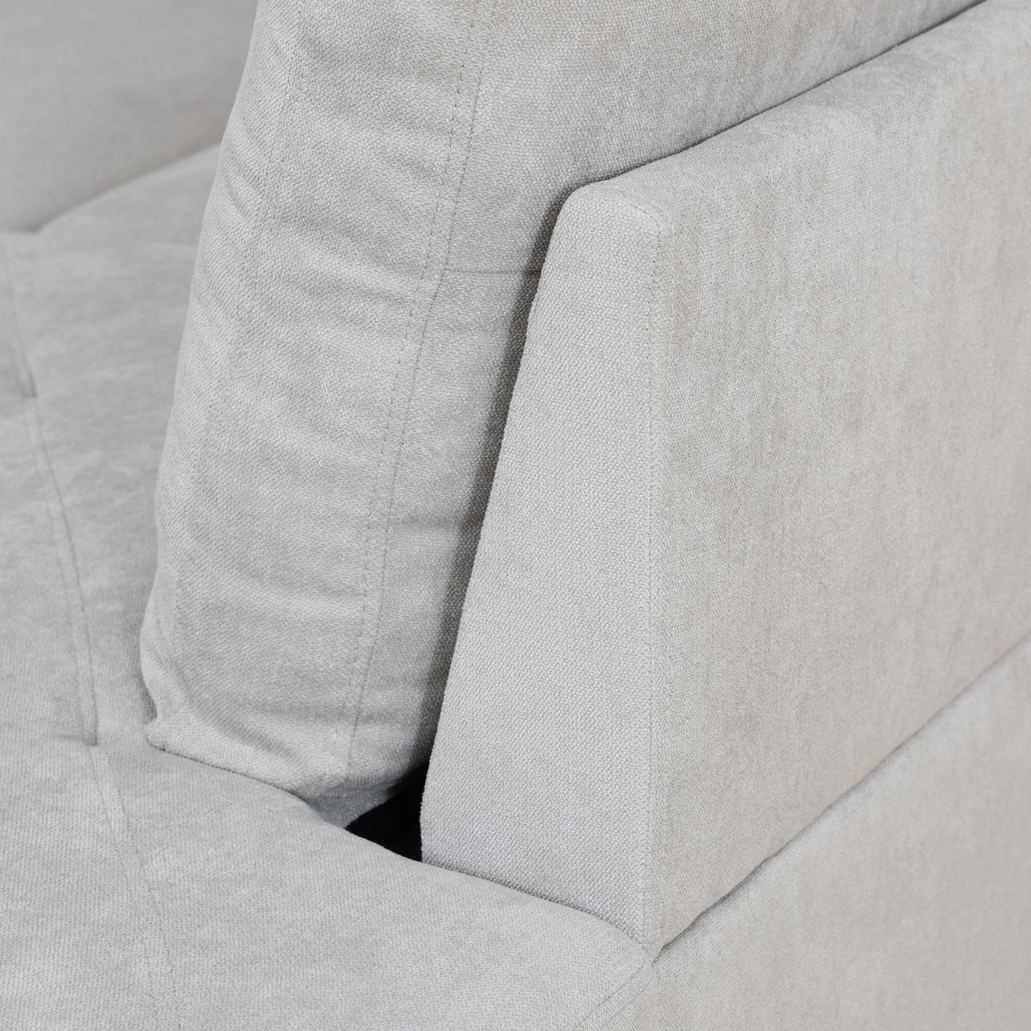 NicBex 97" L Shaped Couch Sectional Couches for Living Room, 2-Piece Modular Sofa with Movable Chaise & Deep Seat for Apartment, Bedroom, Office, Off-White