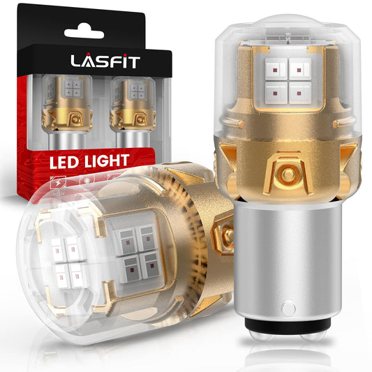LASFIT 1157 LED Bulb, Red, 500% Super Bright, Model L2-1157R, Replacement for Brake Light, Tail Light, 2pcs