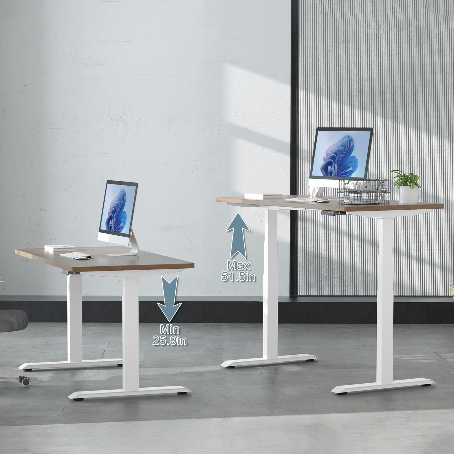 Fromann Dual Motor Electric Standing Desk Frame 3 Tier Legs Height Adjustable Handset with USB A+ C Ports Sit Stand up Desk Base for Home and Office (White)