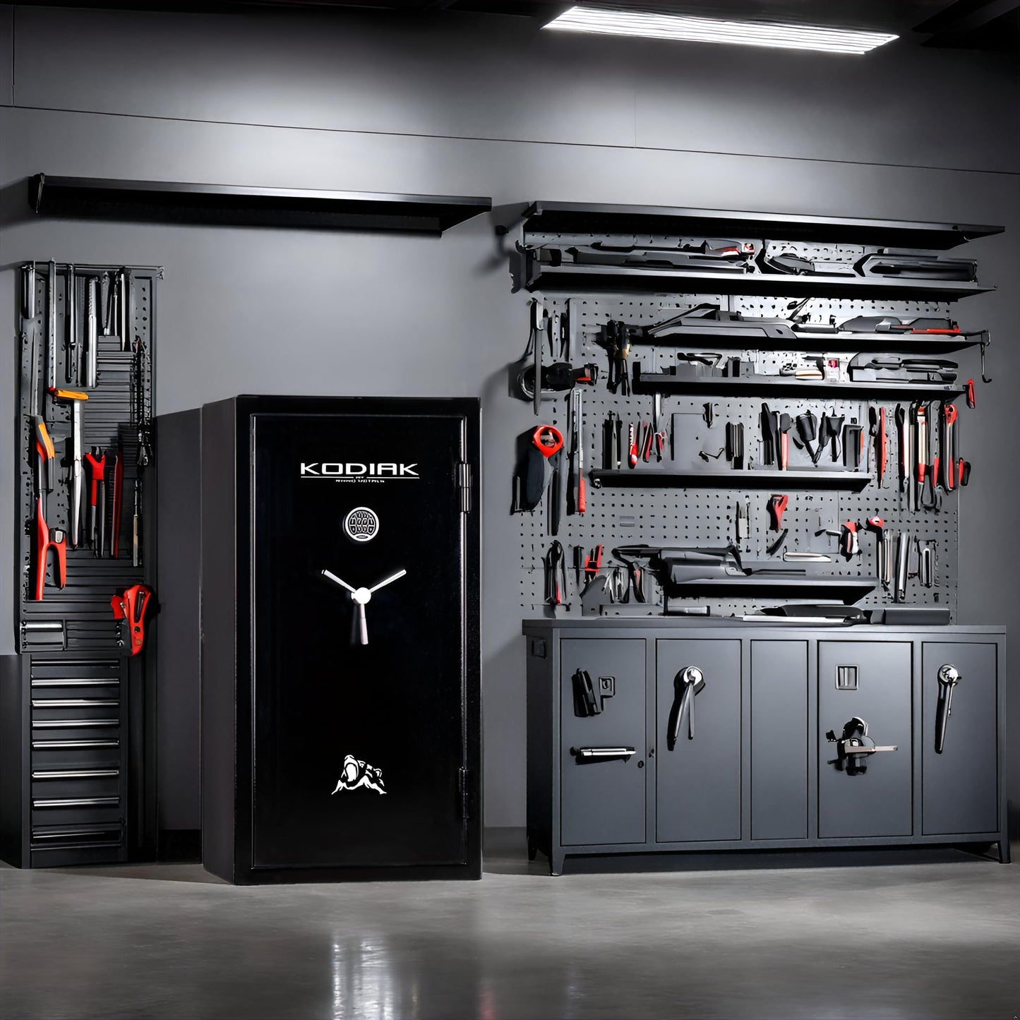 Kodiak Gun Safe for Rifles & Pistols, KBX5629 by Rhino Metals with New SafeX Security System, Safely Stores 42 Long Guns & 9 Handguns, Door Organizer for Handguns & Ammo, 390lbs