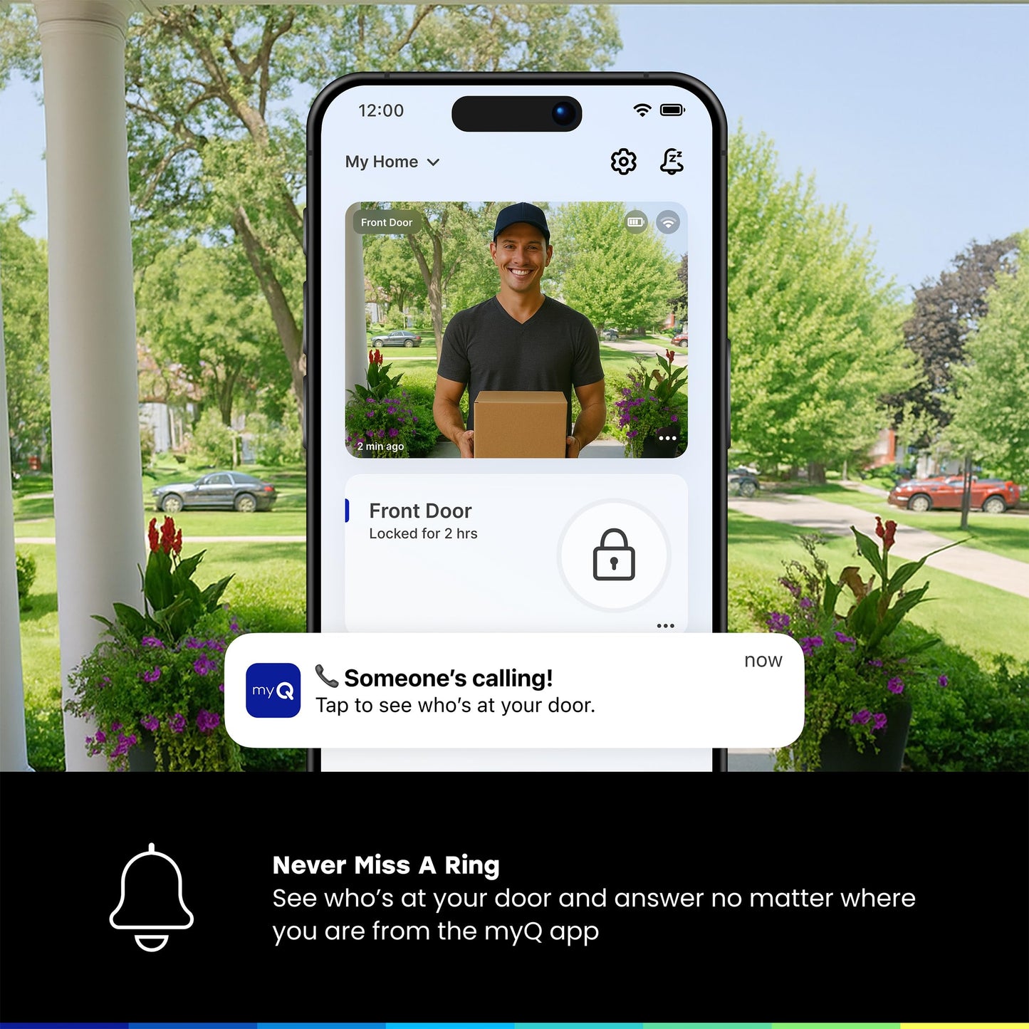 myQ Secure View™ 3-in-1 Smart Lock with 2K HDR Video Doorbell Camera, Face Access, Fingerprint Access, PIN & App Control — Intelligent Entry with Built-in Camera, Color Night Vision & Two-Way Audio