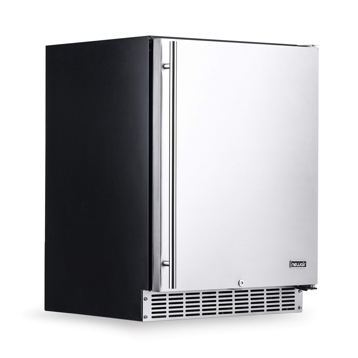 NewAir 24” Outdoor Beverage Fridge | Freestanding or Built-In Under counter Refrigerator for Outside Patio | Weatherproof Outdoor Fridge for 160 Cans with Auto-Closing Door | Stainless Steel