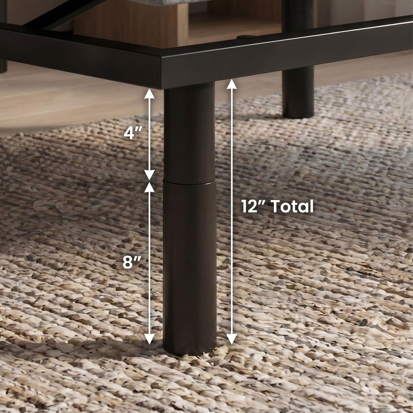 Oftenlucky Queen Size Bed Frame Split Adjustable Bed Base with Head and Foot Position Adjustments| Wireless Remote Control| Dual Motor Queen Adjustable Bed Frame with Remote| Steel Construction
