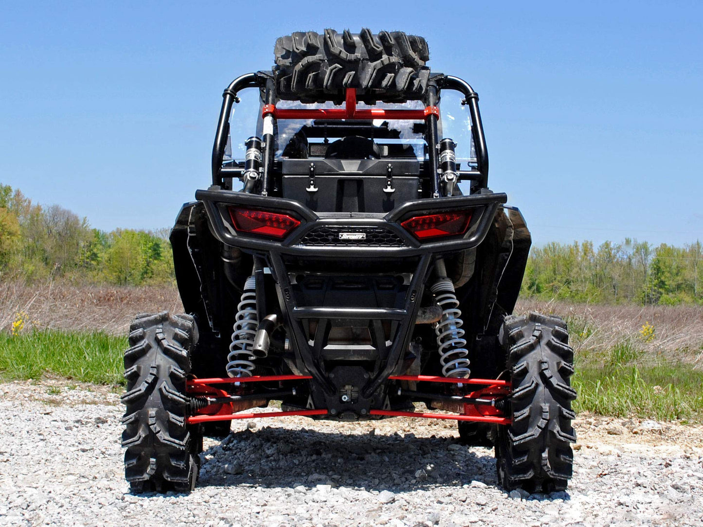 SuperATV Polaris RZR XP Turbo Spare Tire Carrier for a 2016+ Polaris RZR XP Turbo/XP 4 Turbo, Easy, Bolt-on Installation, Powder Coated, Wrinkle Black, See Fitment, USA Made