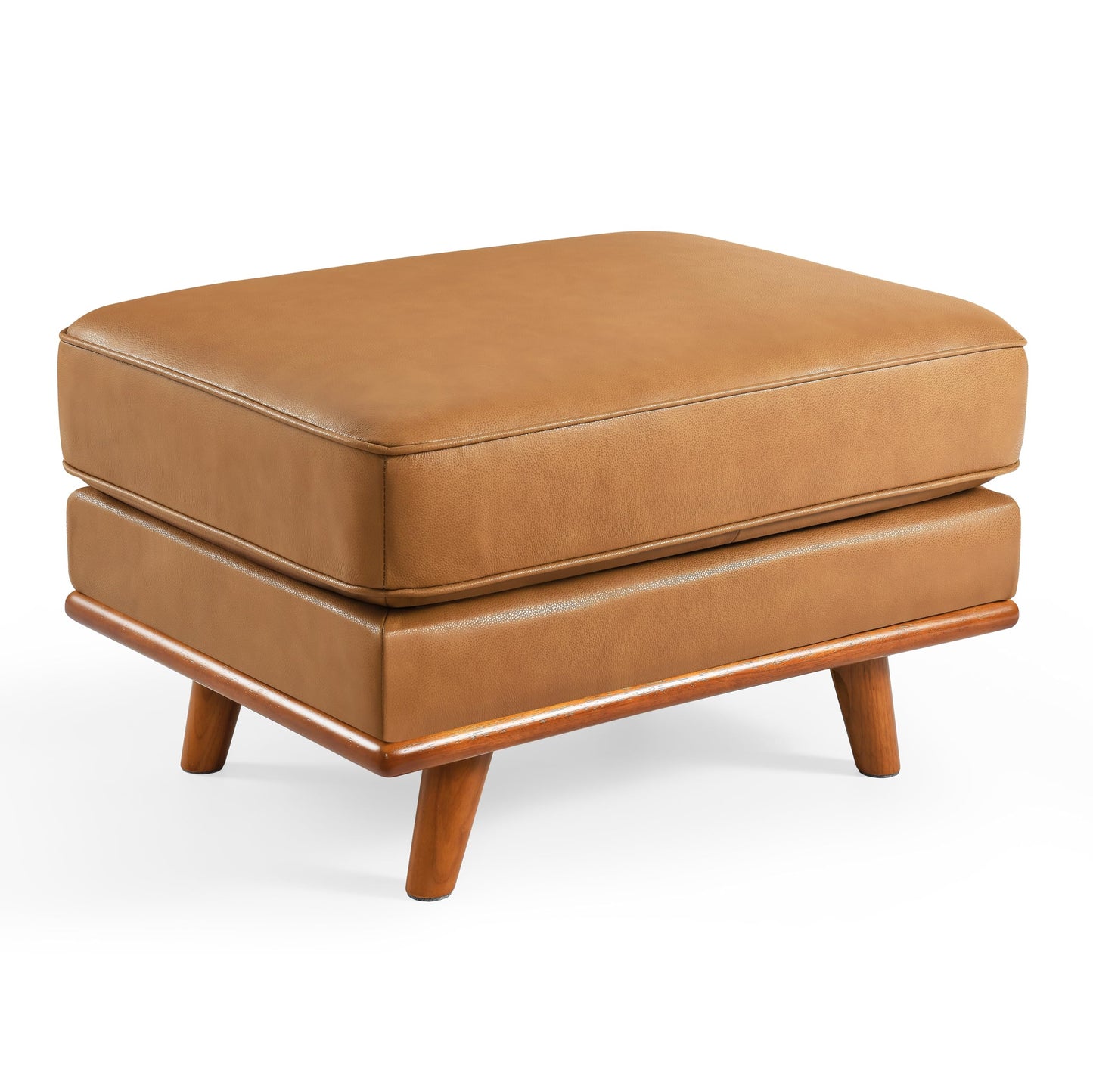 Valencia Artisan Ottoman Italian Nappa 11000 Top Grain Leather, Perfect Balance of Support and Comfort, Clean Lines, Sleek Finishes, and Thoughtfully Curated Details
