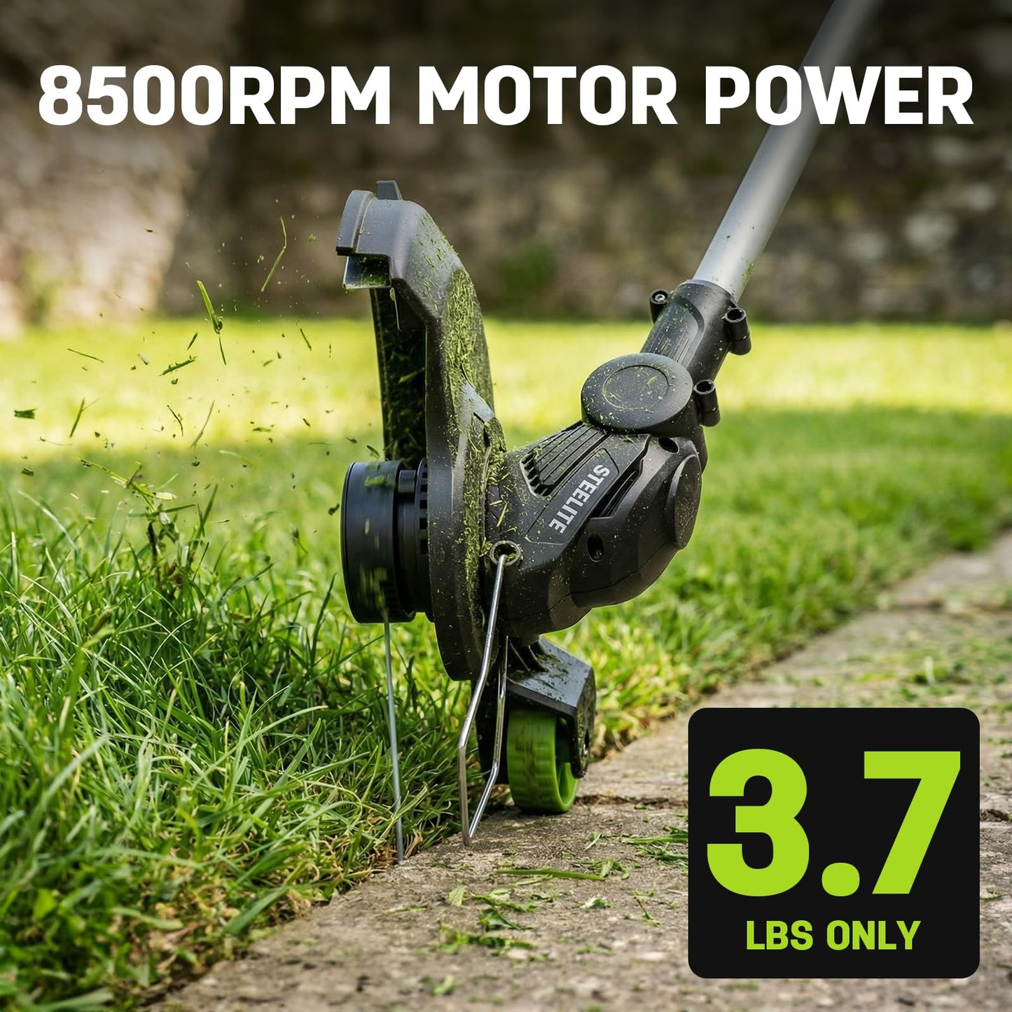 STEELITE 3-in-1 Cordless Lawn Mower, String Trimmer/Edger and Leaf Blower Combo, 20V Yard Tool Kit with 2 x 4.0Ah Batteries & 2 Chargers, 13 Inch Brushless Battery Powered Lawn Mower for Small Yards