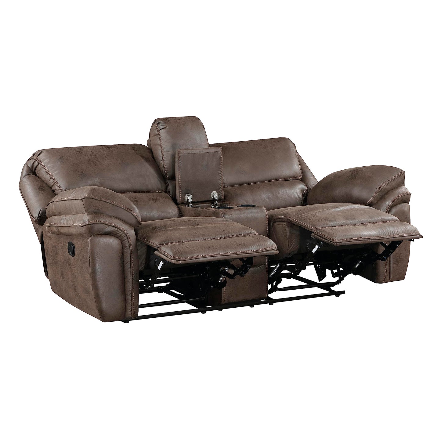 Lexicon Dorritt Manual Reclining Living Room Sofa Set, 3-Piece, Brown