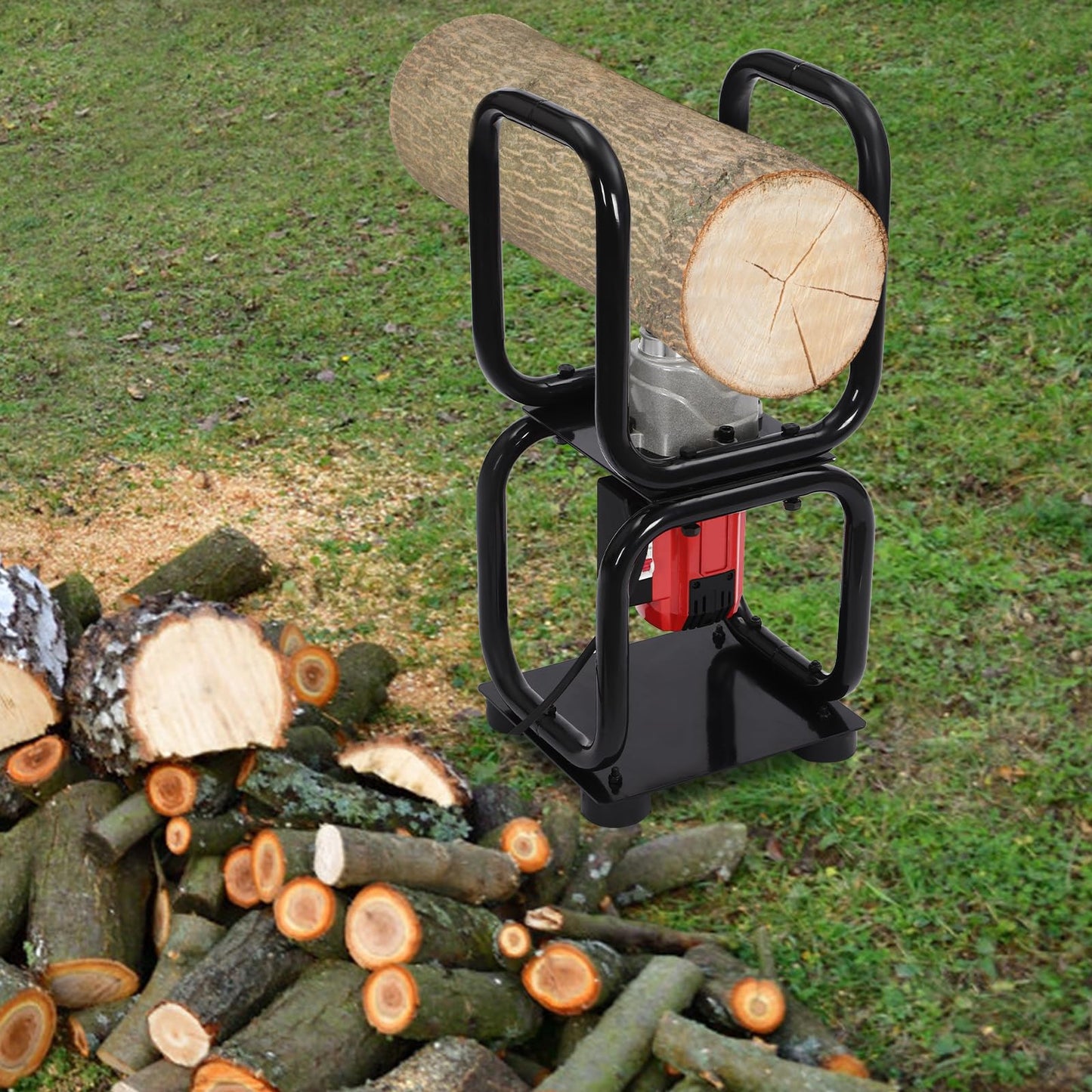 TFCFL Electric Log Splitter, Heavy Duty Wood Splitter Tool Firewood Splitter Stand 450RPM Firewood Cutter Cracker Machine 3.3KW for Wood Within 9.45in