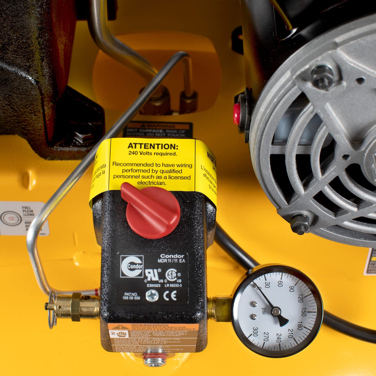 DEWALT 60 Gallon Vertical Air Compressor, 3.7 HP, 155 Max PSI, Heavy Duty Stationary Air Compressor – Ideal for various uses, Reliable Air Compressors for Workshop and Garage Applications.