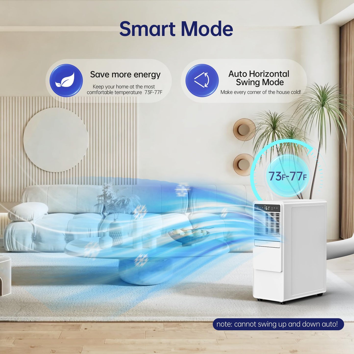 Humhold 12000BTU Portable Air Conditioners with Remote, Floor Standing Cooling Portable AC Unit with Fan & Dehumidifier,Sleep and Timer Mode,For Room up to 500 sq.ft, Windows Sealing Kit Included