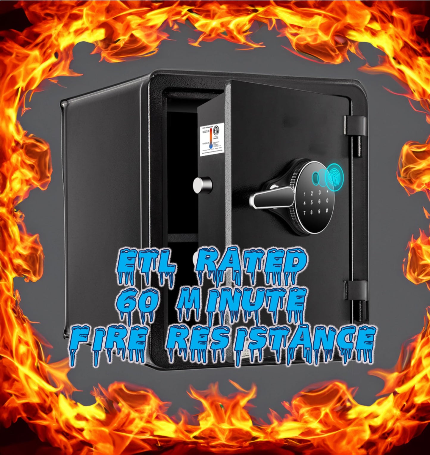 Templeton Safes T701 ETL 1-Hour Fireproof Safe, Biometric Keypad, 1.22 CF