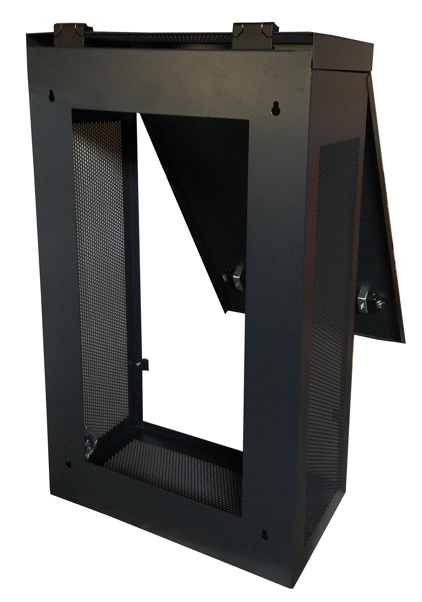 6U Vertical Wall Mount Server Rack Cabinet, 19 Inch Network Enclosure, 35" Full-Length Capacity, Mesh Door, Space-Saving Rack for Switches, Routers, Patch Panels