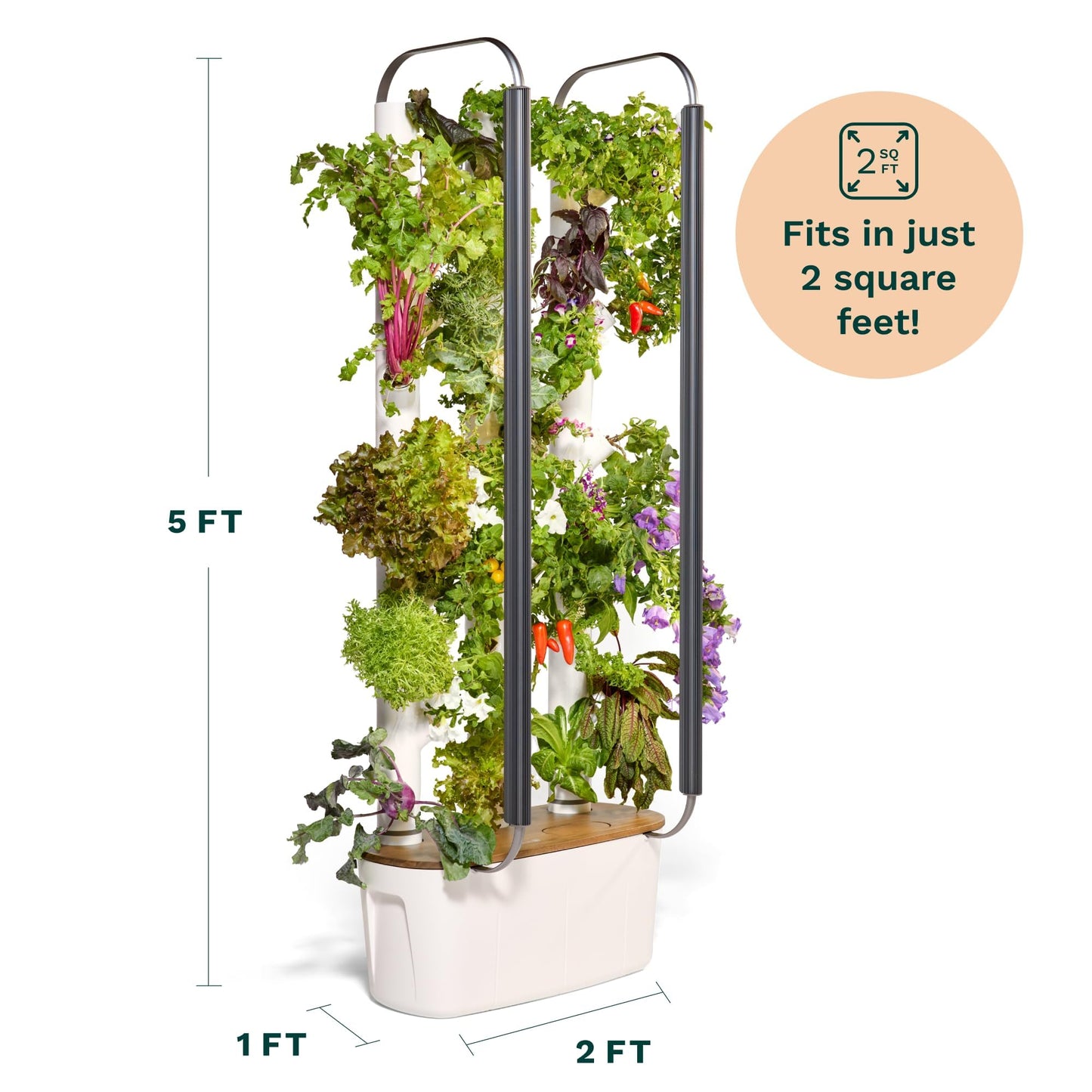 Gardyn Home 4 Vertical Hydroponics Growing System Kit - 30 Non-GMO Plants, Herbs, Vegetables - Smart Garden Hydroponic Herb Garden Planter Indoor Kit - Indoor Gardening System w/LED Grow Lights